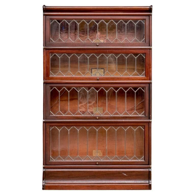 Globe Wernicke 4 Stack Barrister Sektional Bücherregal mit Bleiglas Türen #4 im Angebot