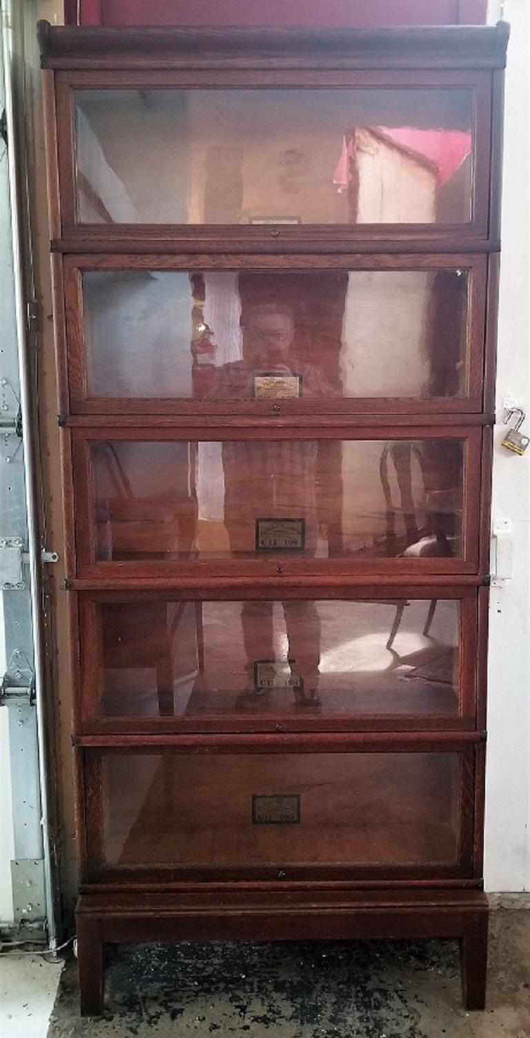 Globe Wernicke 5 Stack Barristers Bookcase In Good Condition In Dallas, TX