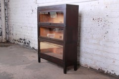 Globe-Wernicke Antique Mahogany Three-Stack Barrister Bookcase