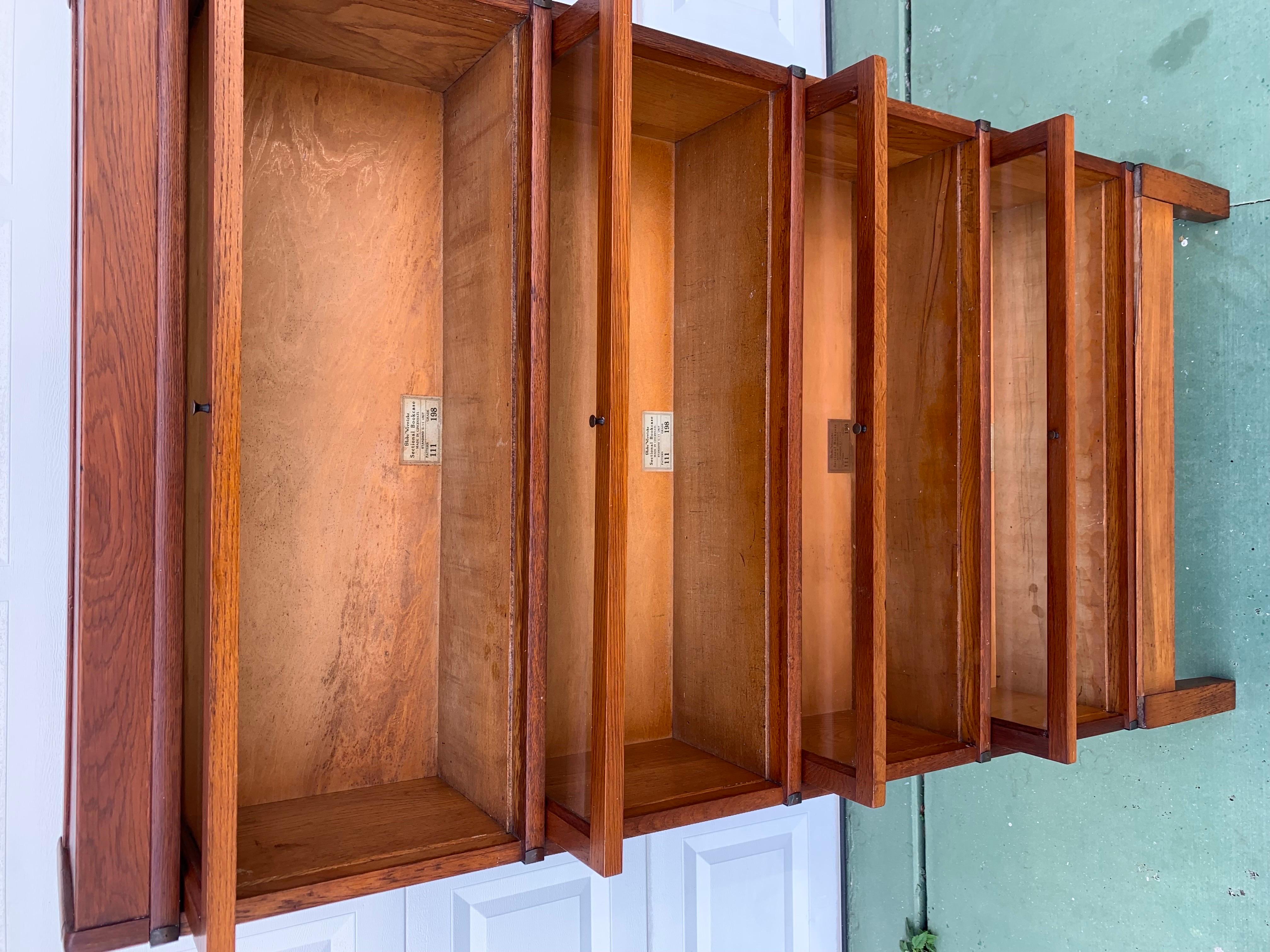 Globe Wernicke Antique Oak Four-Stack Barrister Bookcase, circa 1900 2
