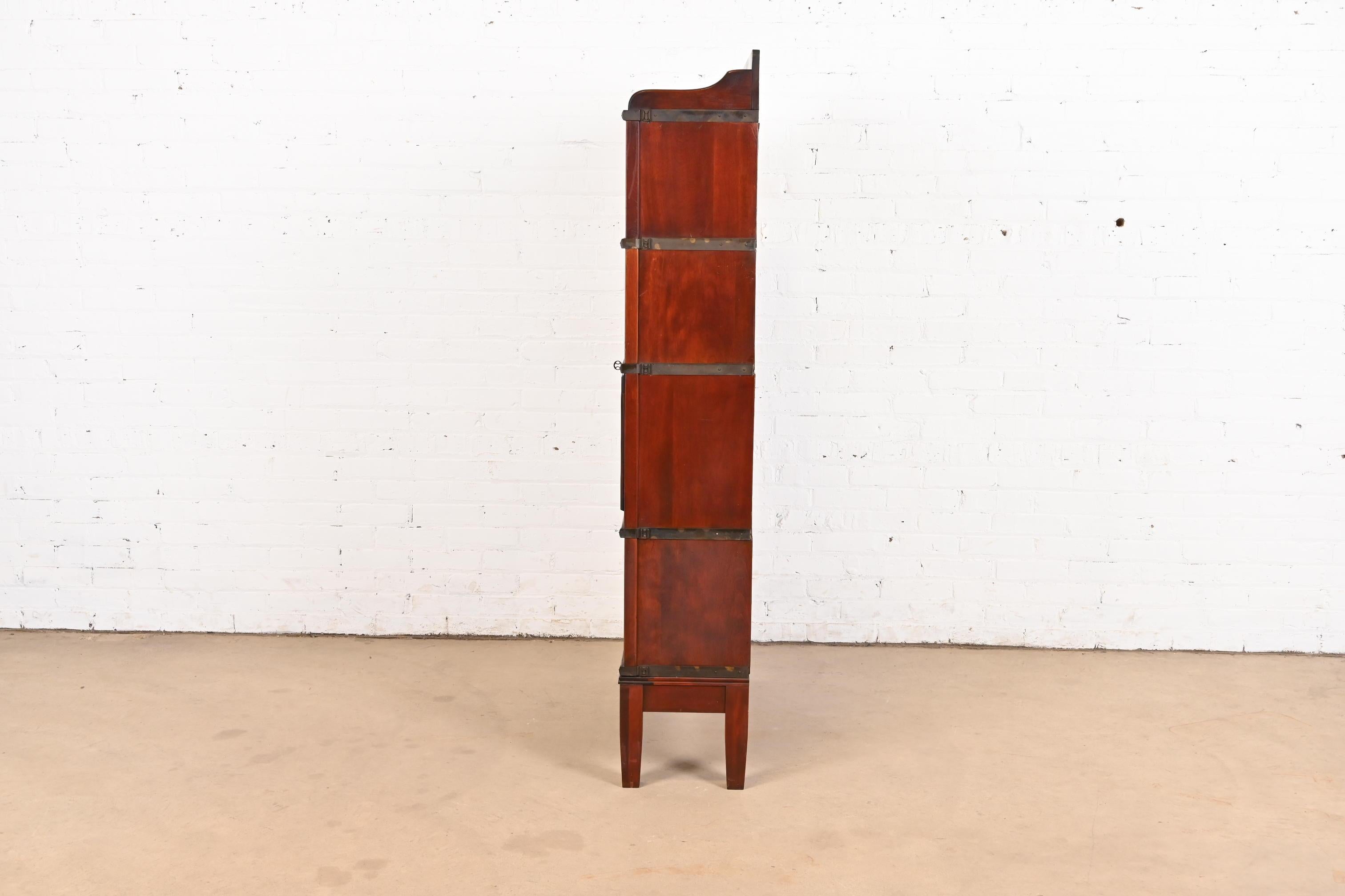 Globe Wernicke Arts & Crafts Mahogany Barrister Bookcase With Drop Front Desk 4