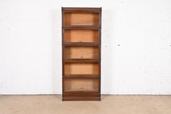 Globe Wernicke Arts & Crafts Oak Five-Stack Barrister Bookcase, Circa 1920s