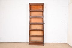 Globe Wernicke Arts & Crafts Oak Six-Stack Barrister Bookcase, Circa 1920s