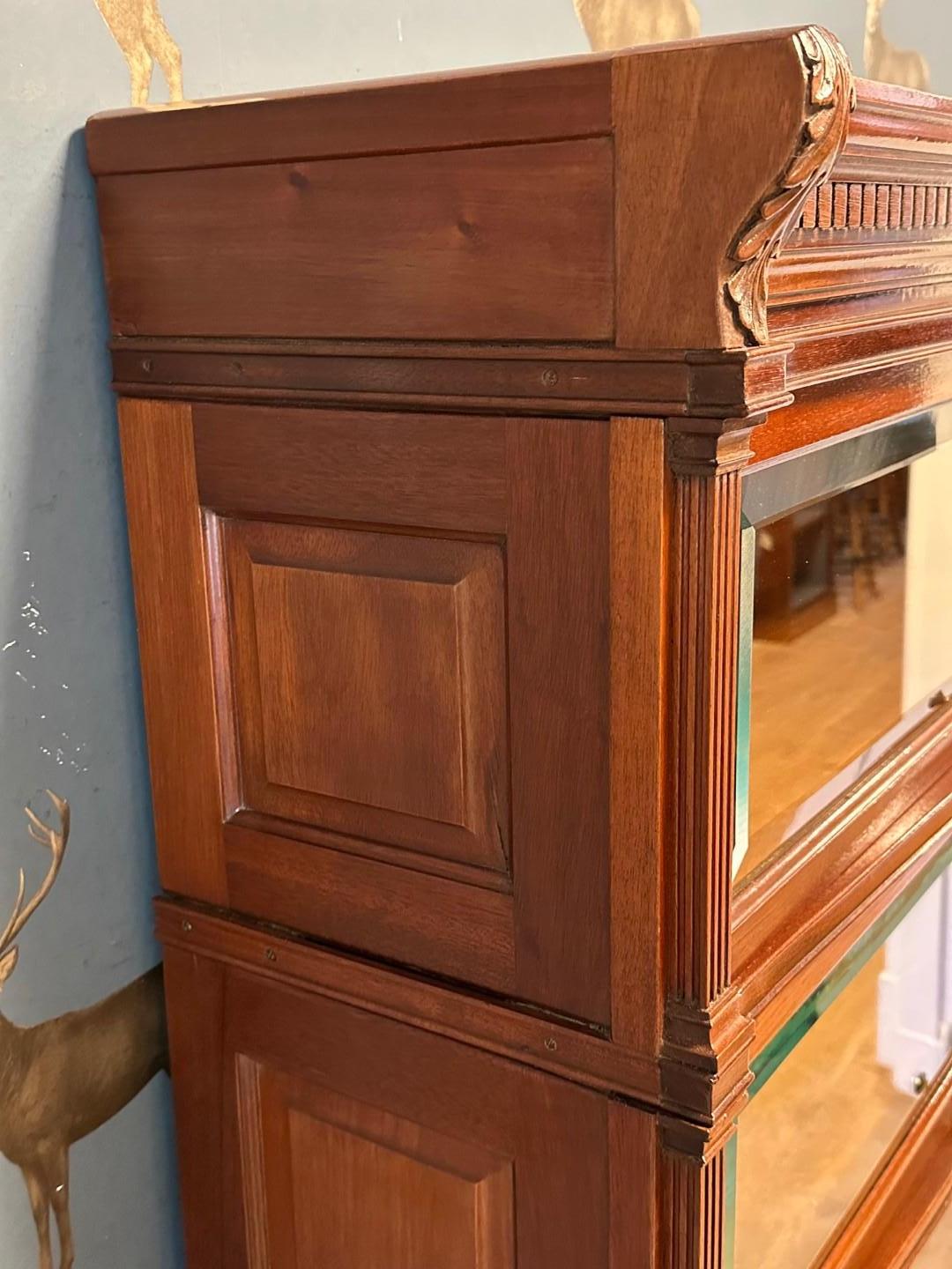Mahogany Globe Wernicke Bookcase For Sale