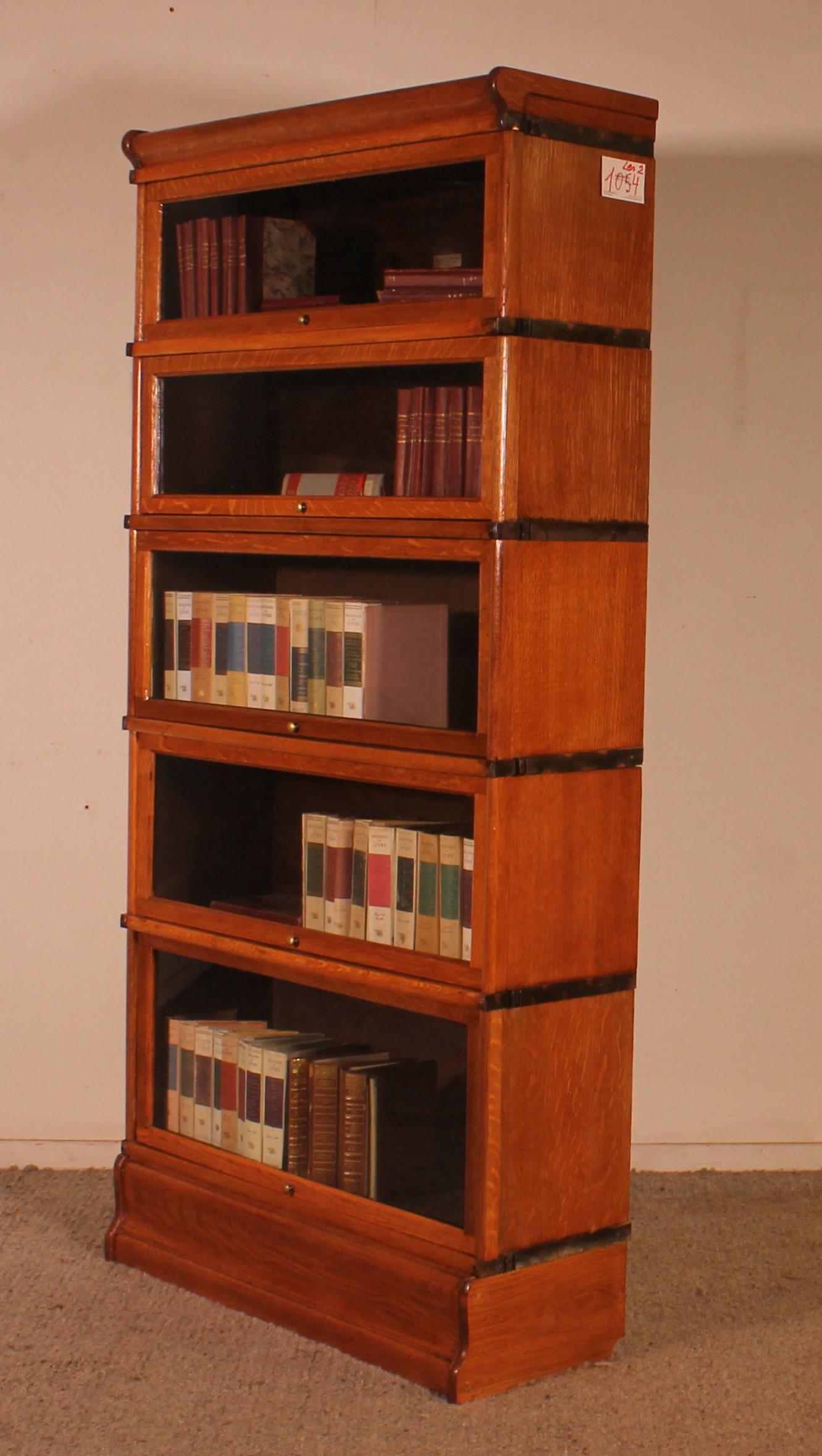 Libreria Globe Wernicke in Oak Oak con 5 Elementi in vendita 4