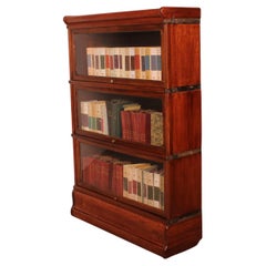 Antique Globe Wernicke Bookcase In Mahogany Of 3 Elements