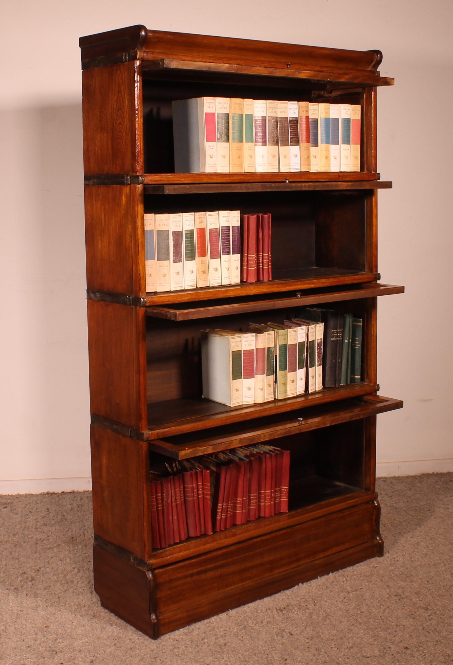 Globe Wernicke Bookcase In Mahogany Of 4 Elements For Sale 4