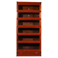 Antique Globe Wernicke Bookcase In Mahogany Of 6 Elements