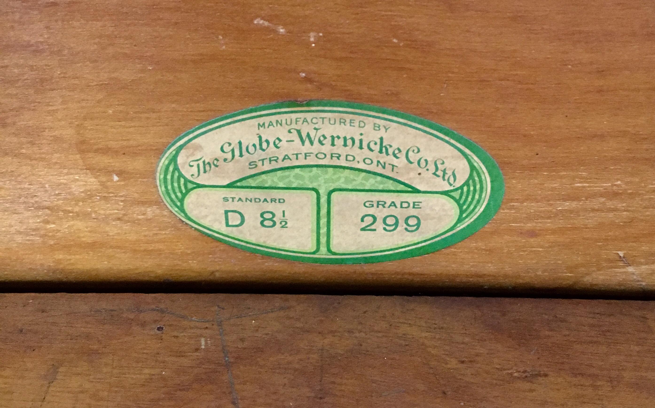 Globe Wernicke Company Ltd. Signed Oak and Glass Barrister Bookcase 2