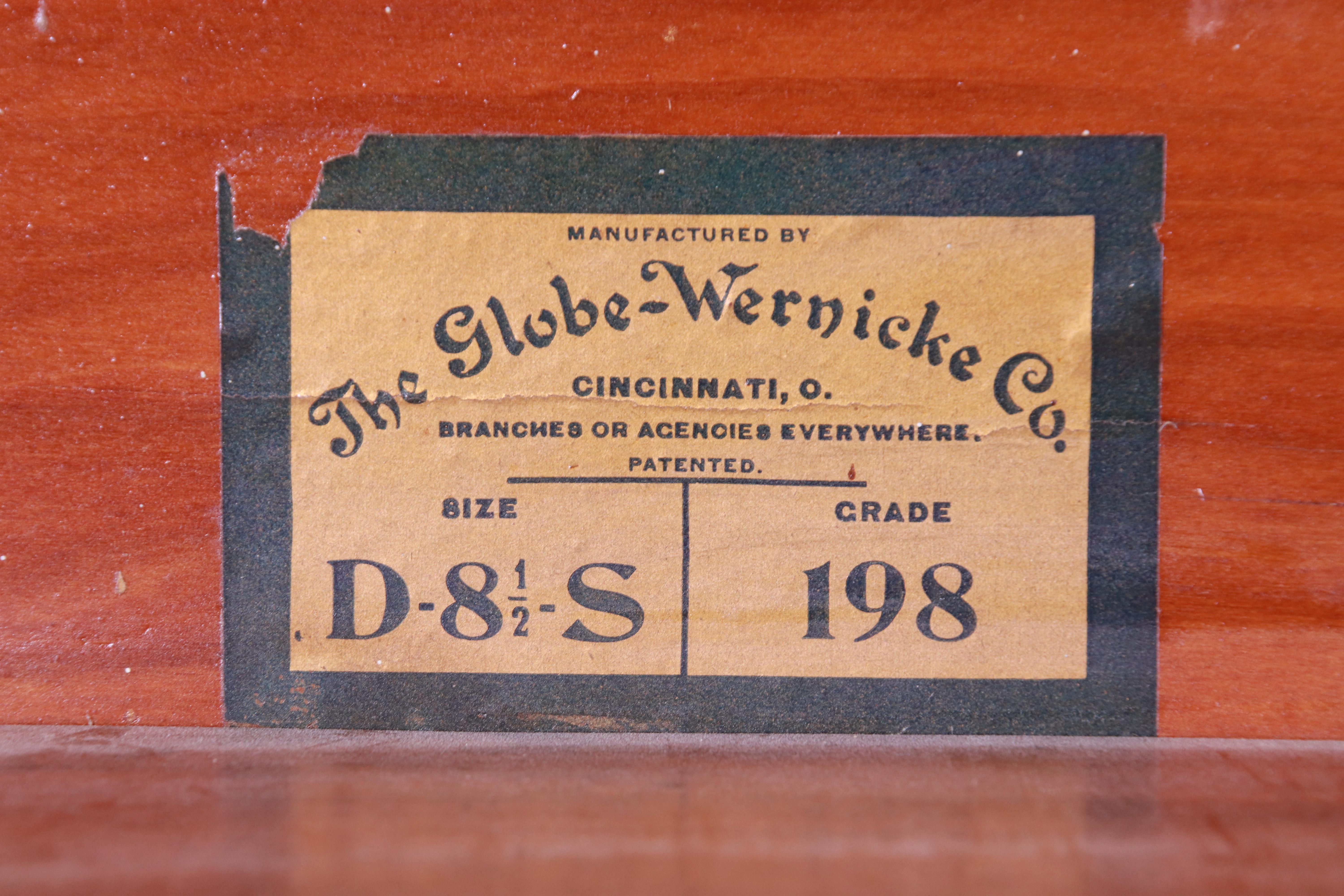 Globe Wernicke Four-Stack Barrister Bookcase with Leaded Glass, Circa 1900 9