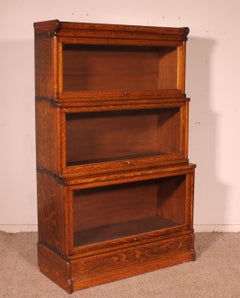 Globe Wernicke London Known As Waterfall Bookcase In Oak - 3 Elements