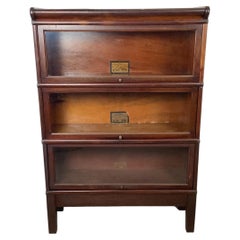 Globe-Wernicke Mahogany Barrister Bookcase, Grade 598, Three Sections