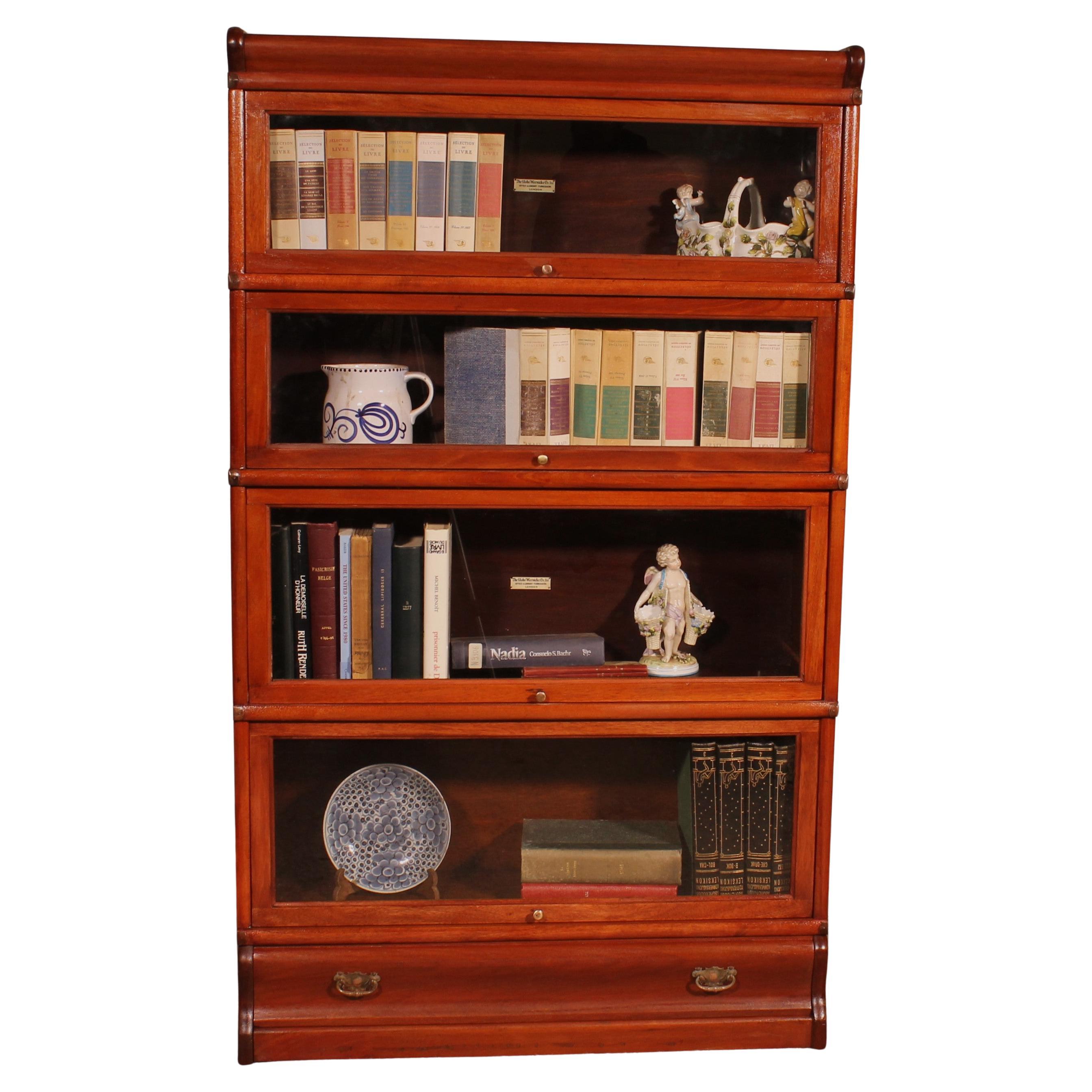 Globe Wernicke Libreria in mogano a 4 elementi con cassetto