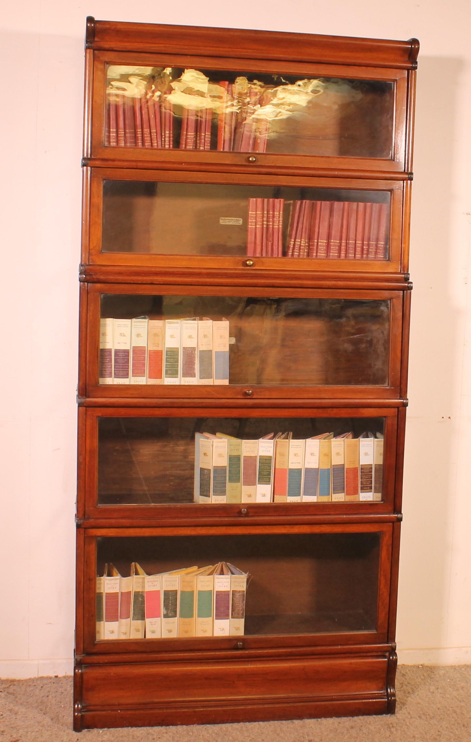 Mogano Globe Wernicke Libreria in mogano di 5 elementi in vendita