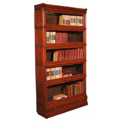 Antique Globe Wernicke Mahogany Bookcase Of 5 Elements With A Drawer