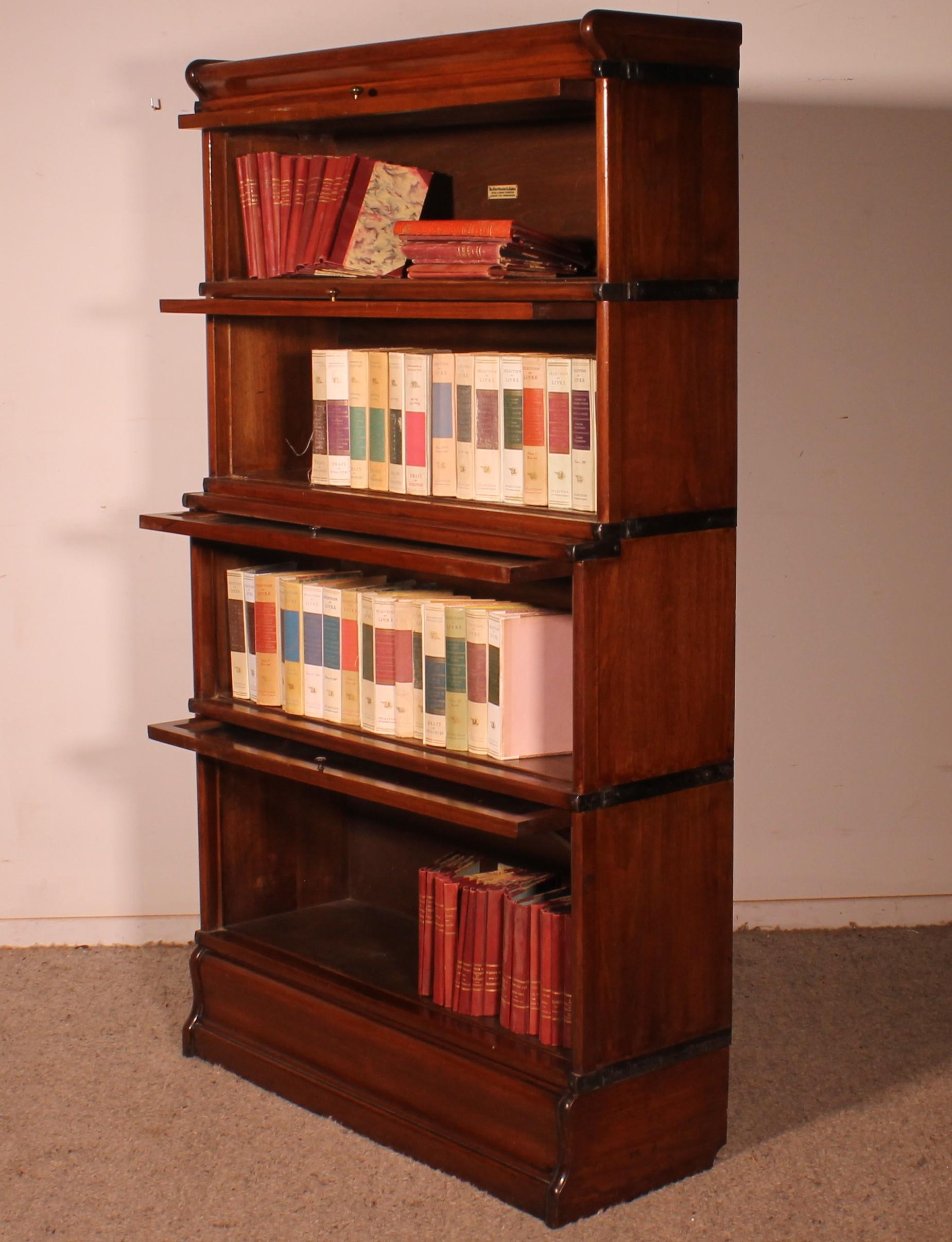 Globe Wernicke Libreria in mogano con 4 elementi e due parti inferiori avanzate in vendita 4