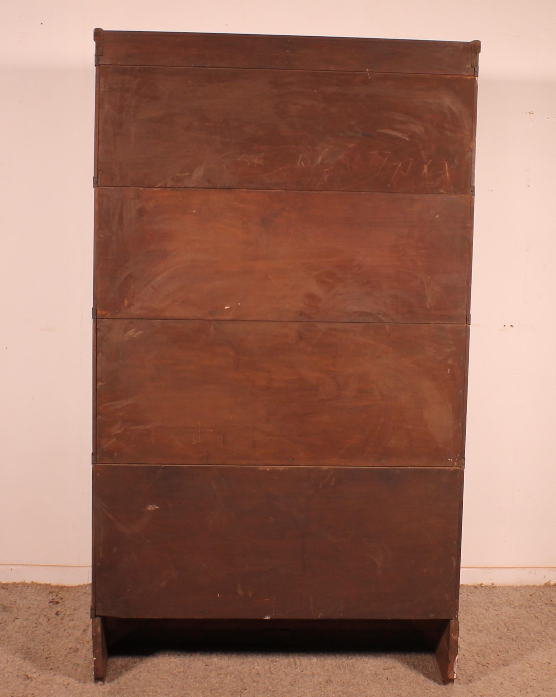 Globe Wernicke Libreria in mogano con 4 elementi e due parti inferiori avanzate in vendita 1