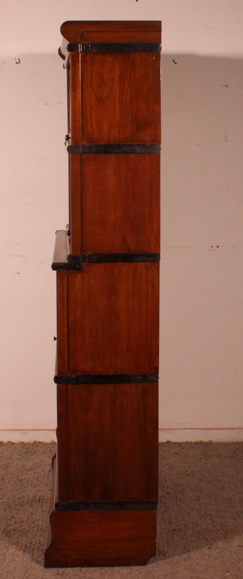 Globe Wernicke Libreria in mogano con 4 elementi e due parti inferiori avanzate in vendita 2