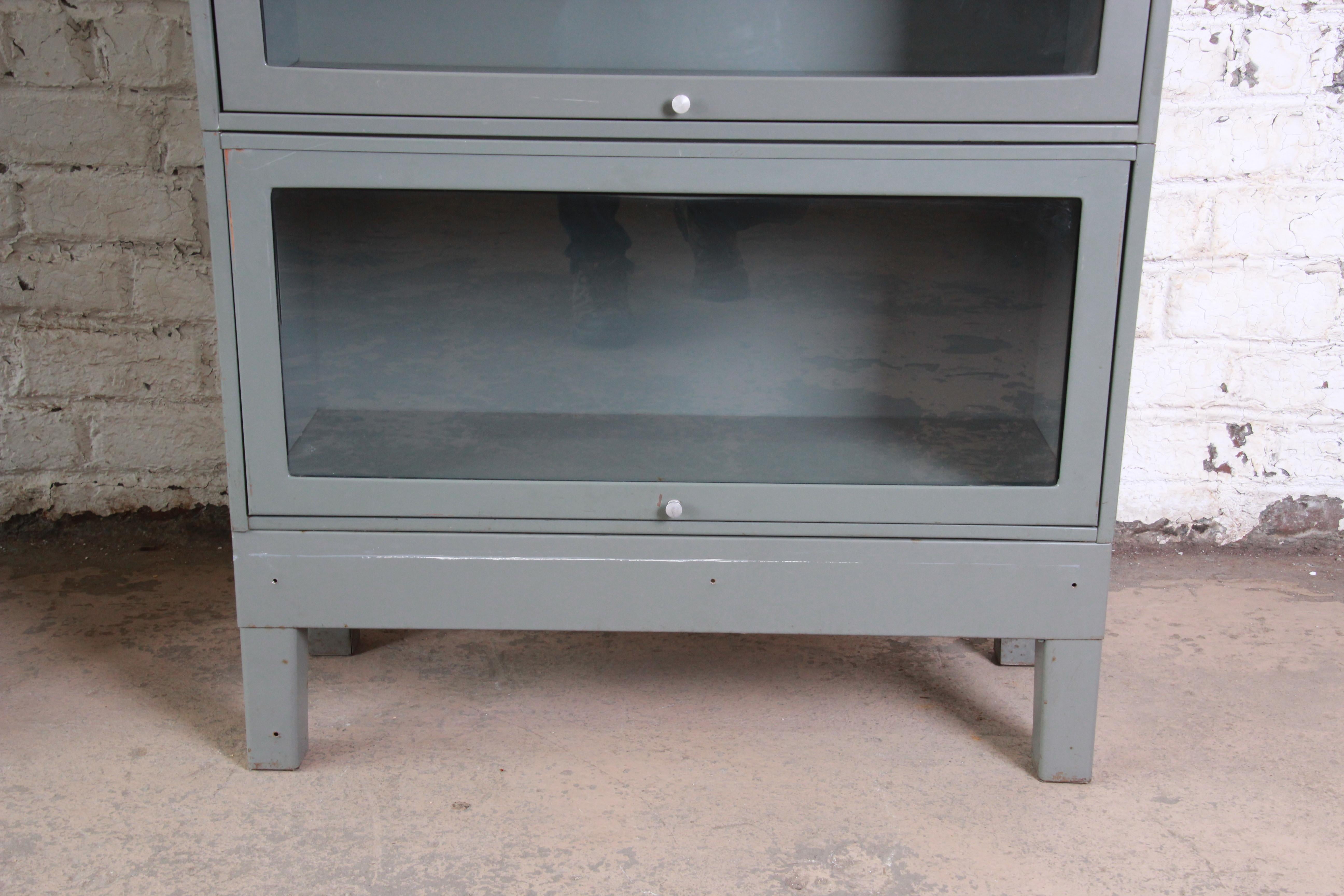 Mid-Century Modern Globe Wernicke Midcentury Industrial Five-Stack Barrister Bookcases, 1960s
