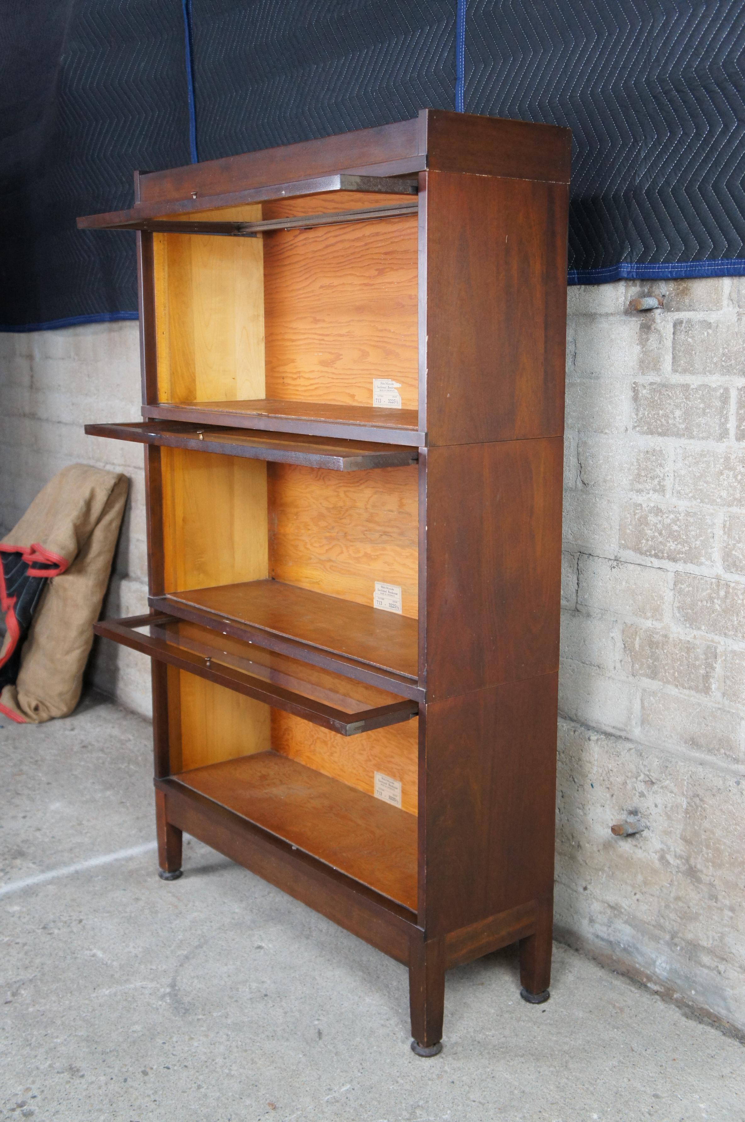 walnut barrister bookcase