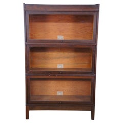 Globe Wernicke Mission Walnut Stacking Barrister Library Lawyer Bookcases 713