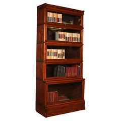 Globe Wernicke Oak Bookcase Of 5 Elements With A Advanced Lower Part