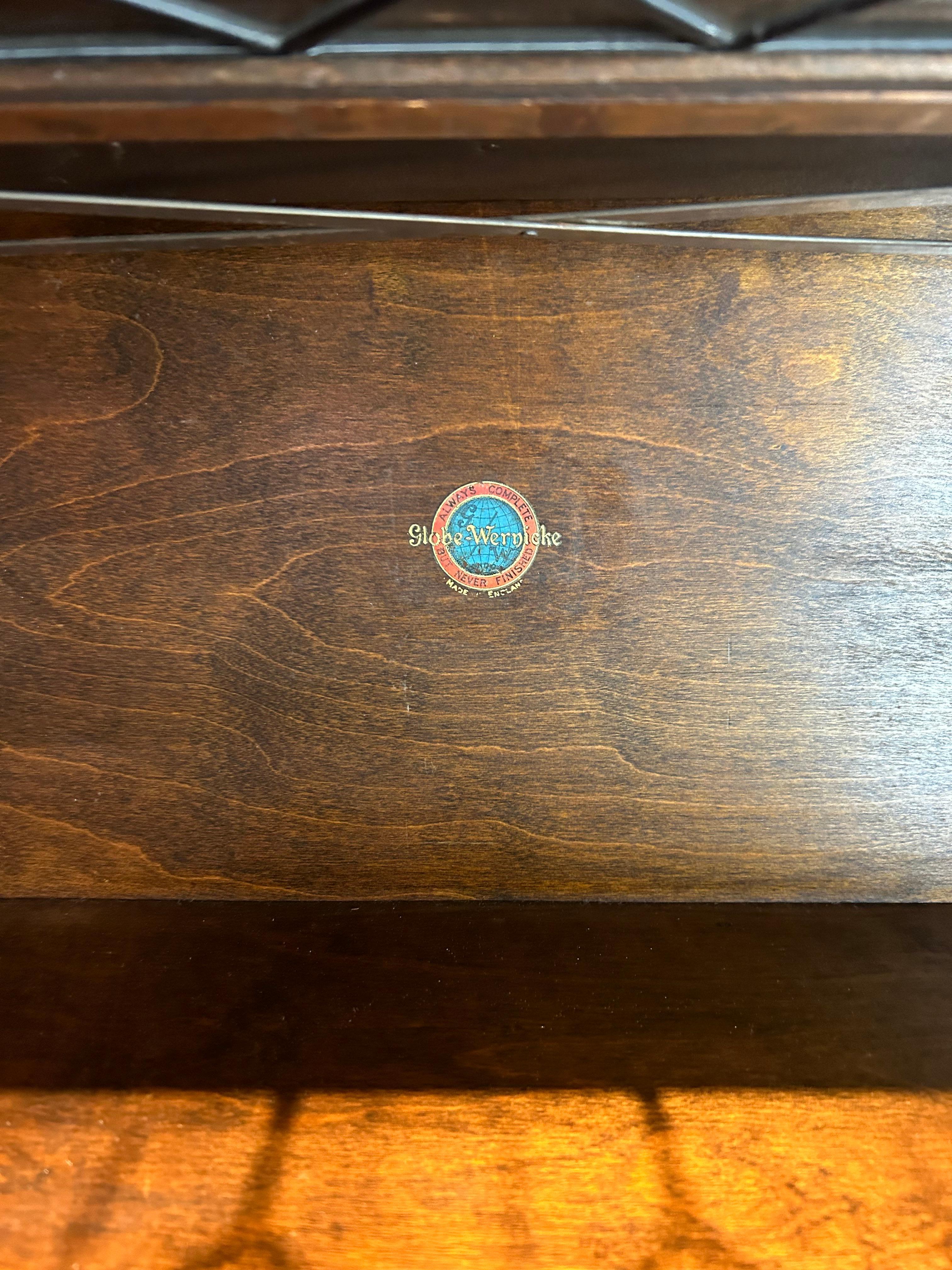 Vetro Globe Wernicke Libreria modulare a 4 piani in rovere del 1920 circa in vendita