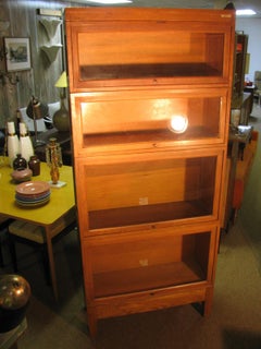 Early 20thC Globe Wernicke Oak Stacking Barrister Bookcase, circa 1920