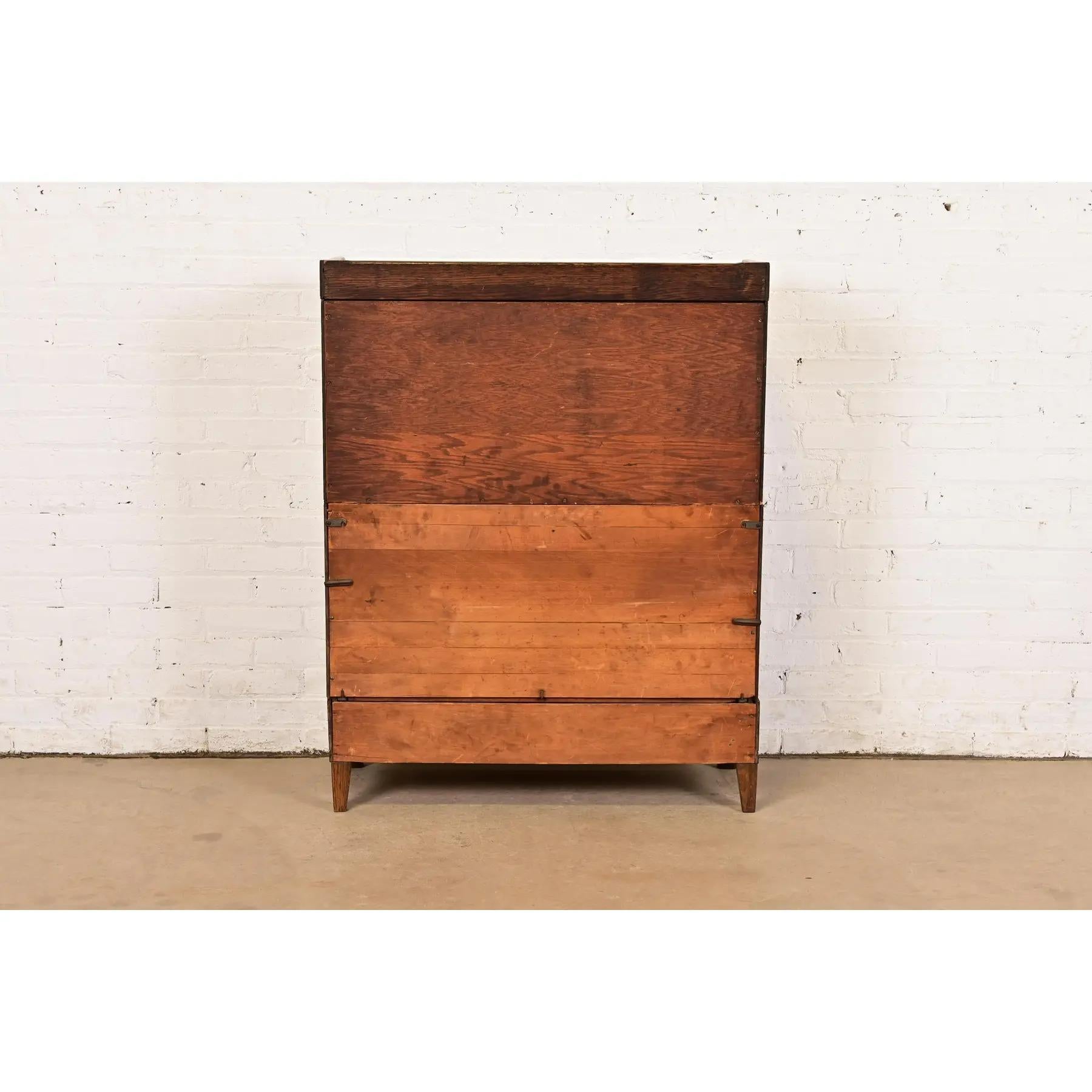 Globe Wernicke Stile antico Mission Arts & Crafts in quercia Scrivania a ribalta in vendita 7