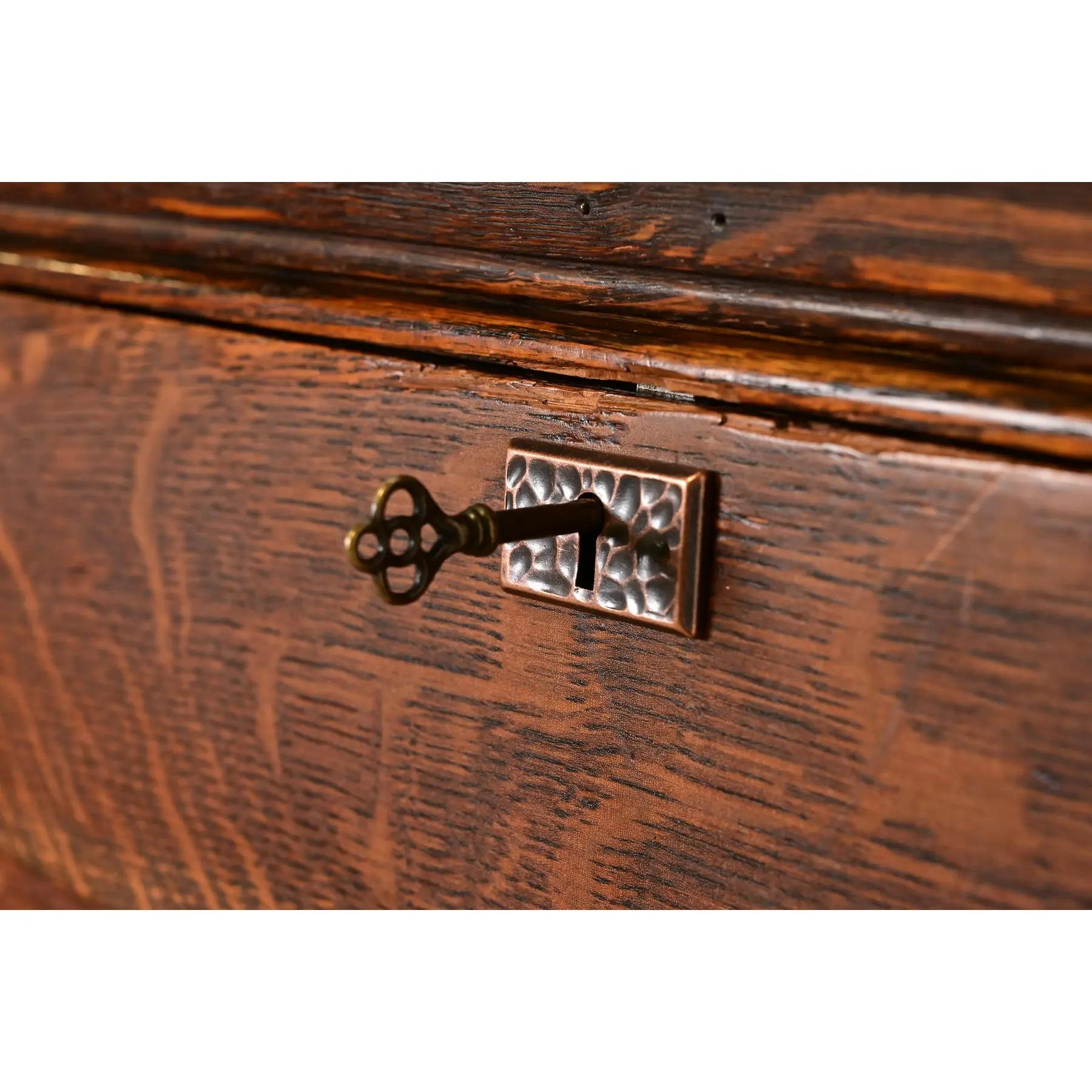 Globe Wernicke Stile antico Mission Arts & Crafts in quercia Scrivania a ribalta in vendita 2