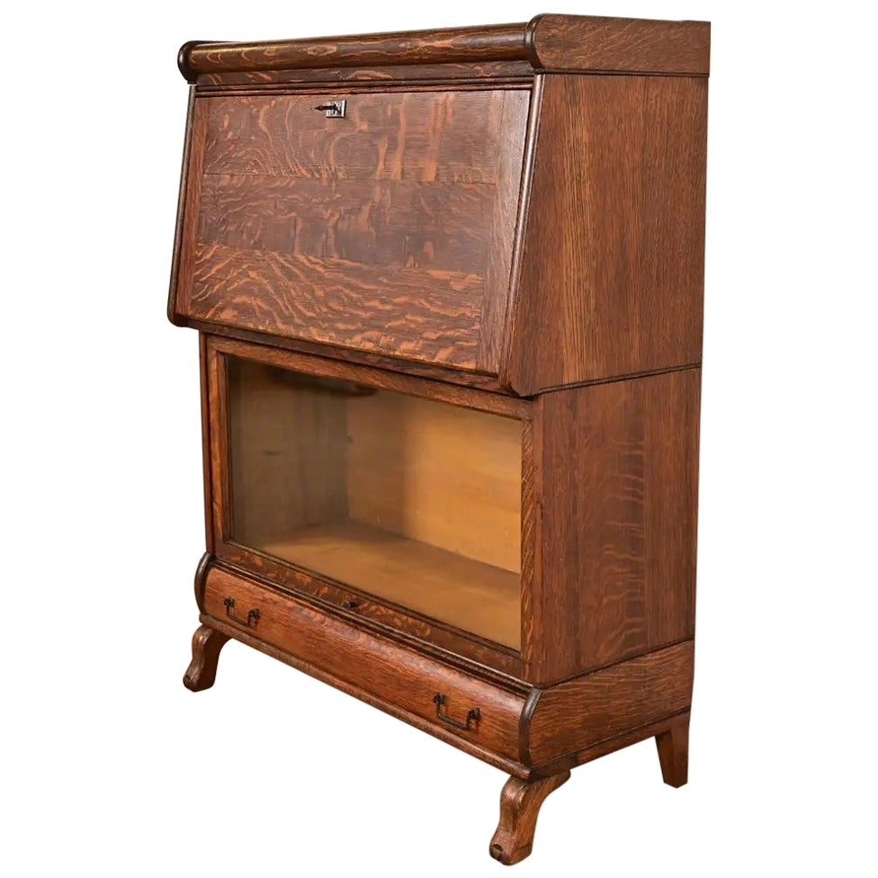 Globe Wernicke Stile antico Mission Arts 
Crafts in quercia Scrivania a ribalta