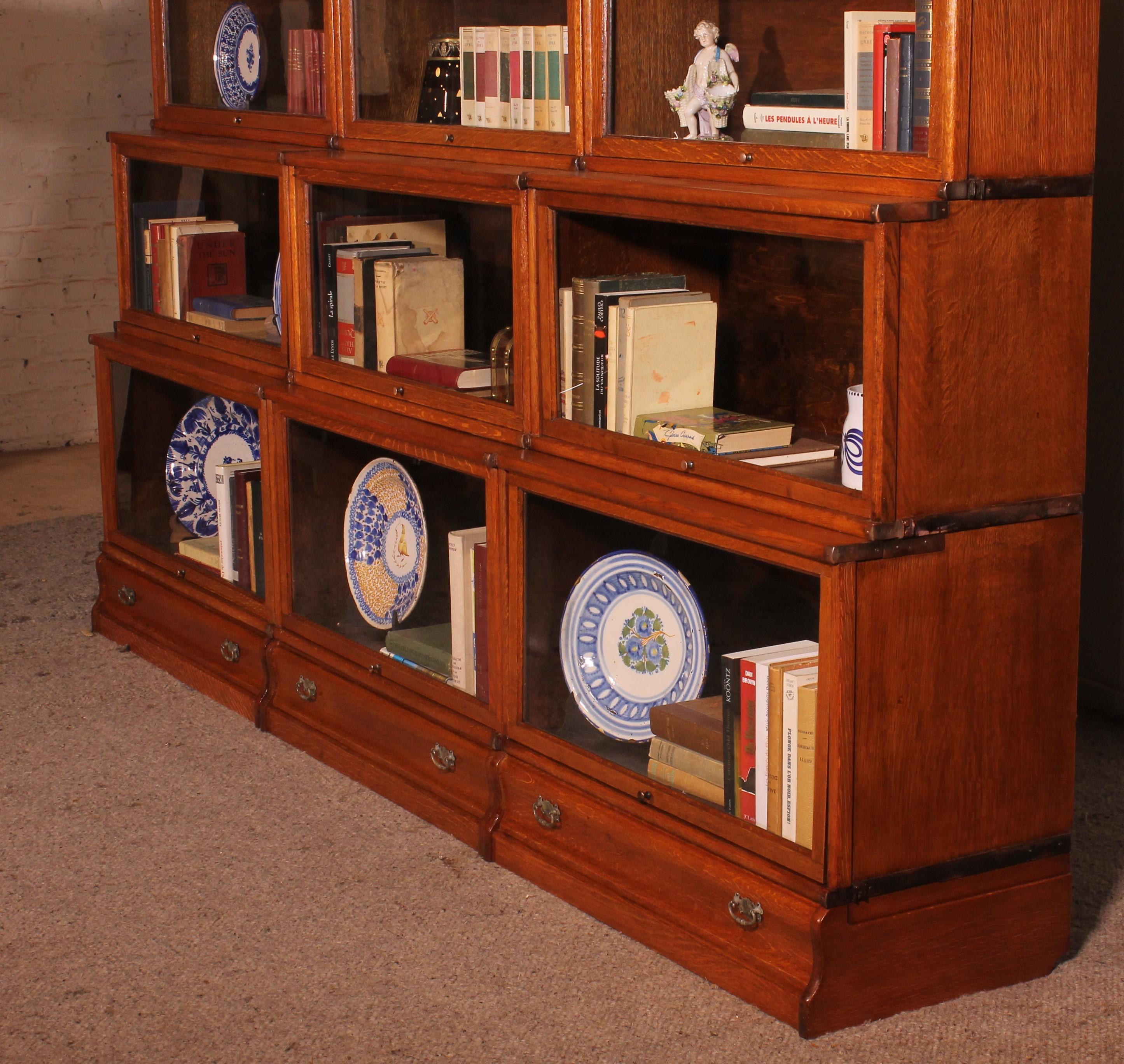 Libreria a cascata Globe Wernicke in Oak Light - XIX secolo in vendita 4