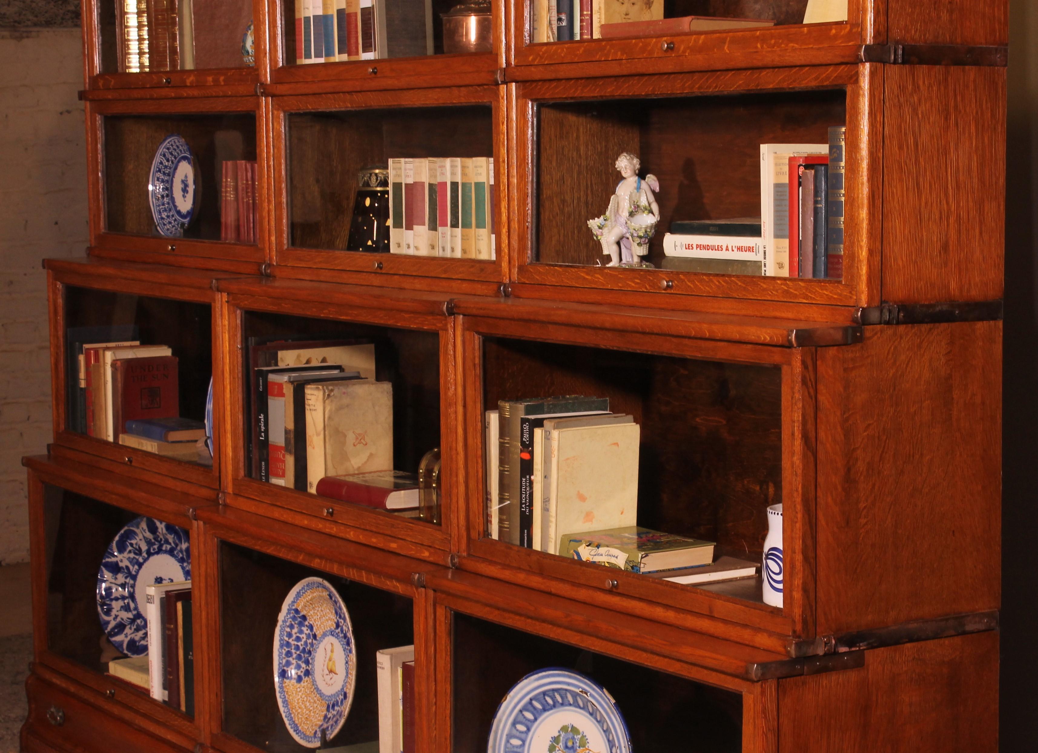 Libreria a cascata Globe Wernicke in Oak Light - XIX secolo in vendita 5