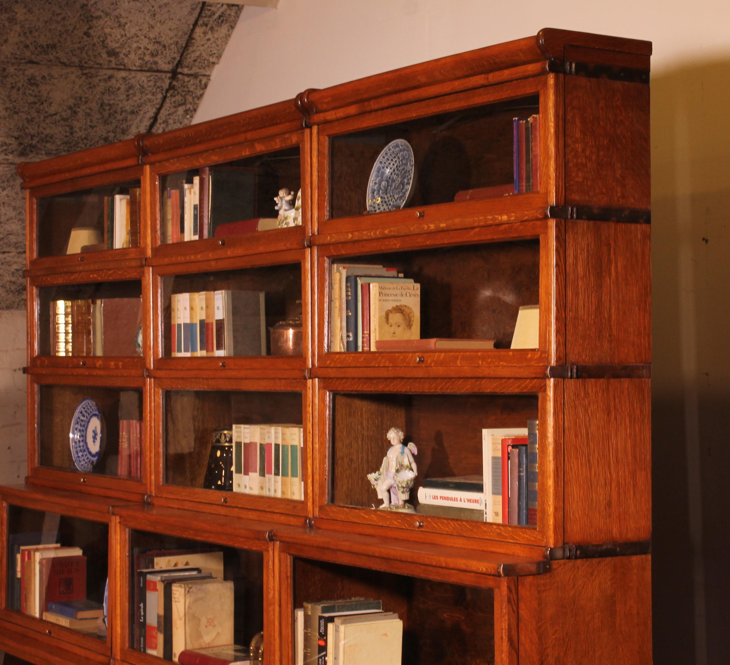 Libreria a cascata Globe Wernicke in Oak Light - XIX secolo in vendita 6