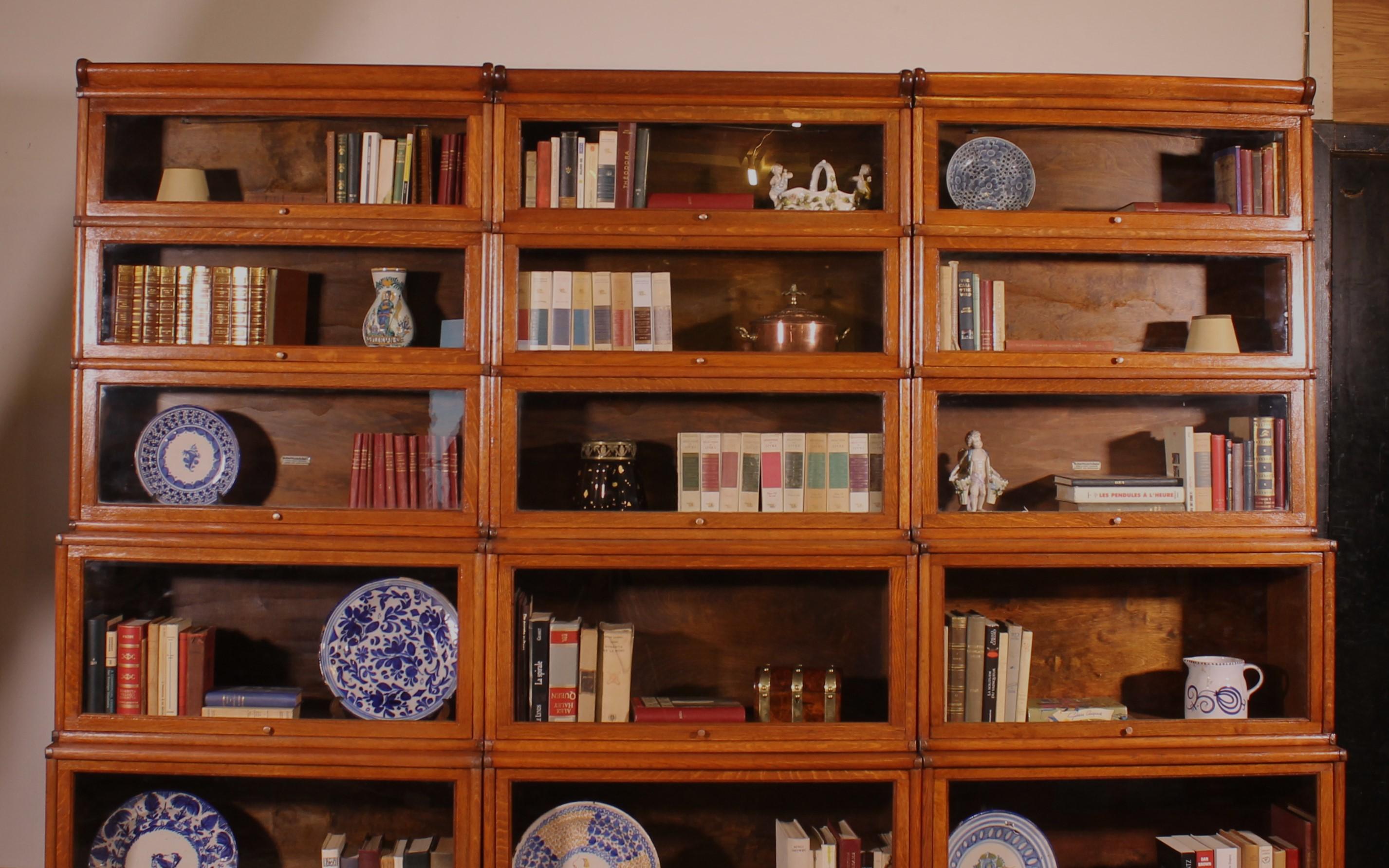 Quercia Libreria a cascata Globe Wernicke in Oak Light - XIX secolo in vendita