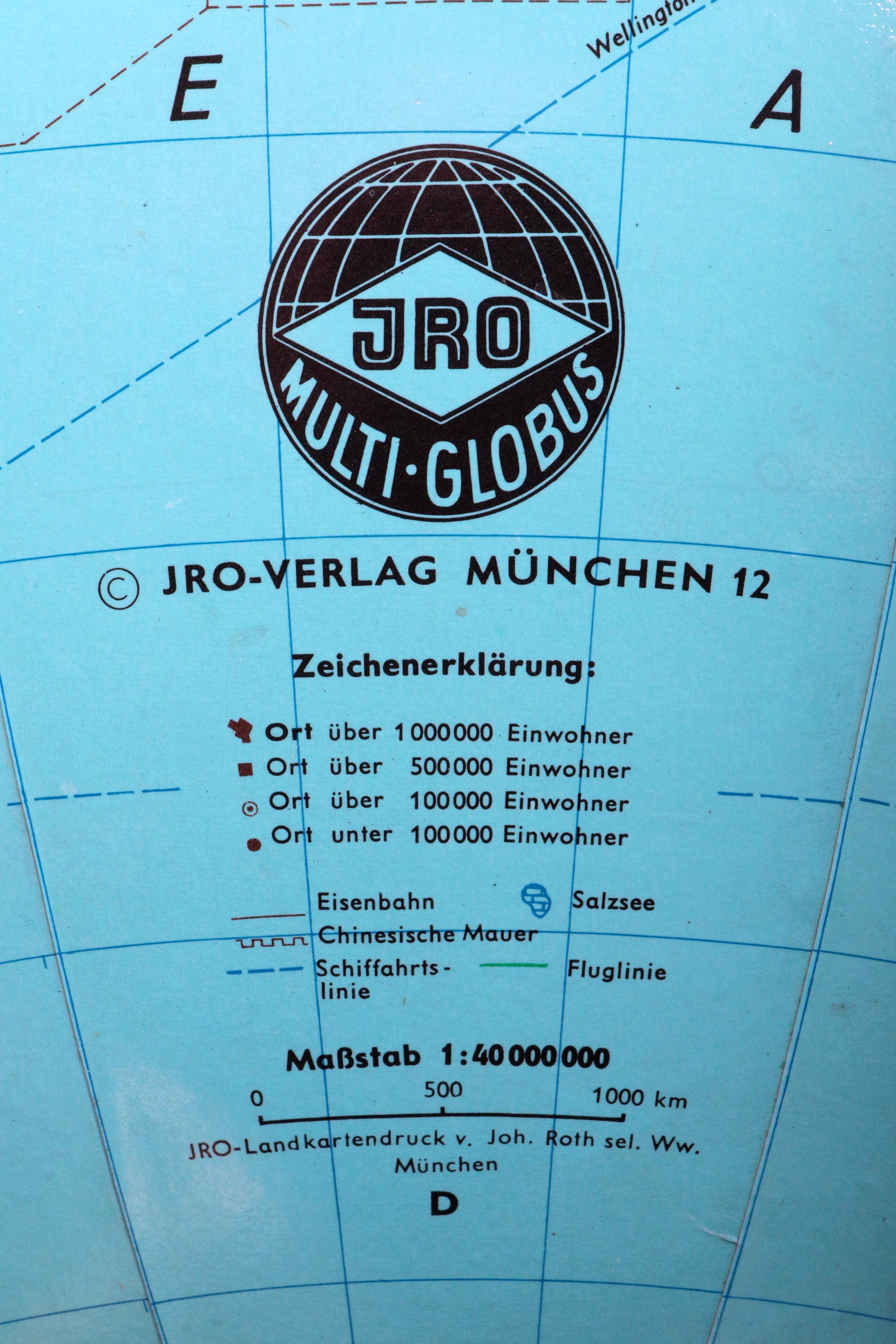 Globe with Light from JRO Verlag Munchen, Germany 2
