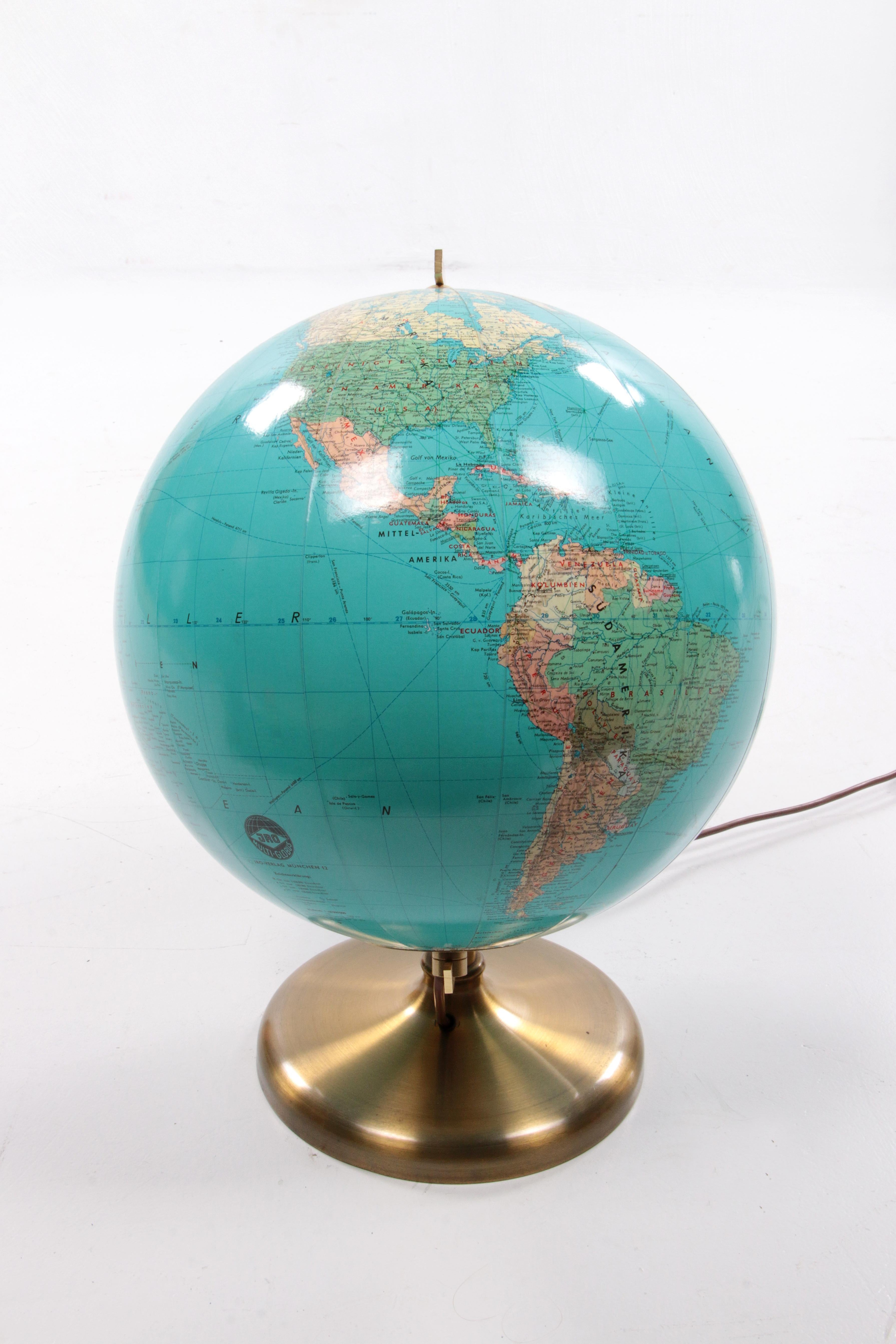 Mid-Century Modern Globe with Light from JRO Verlag Munchen, Germany