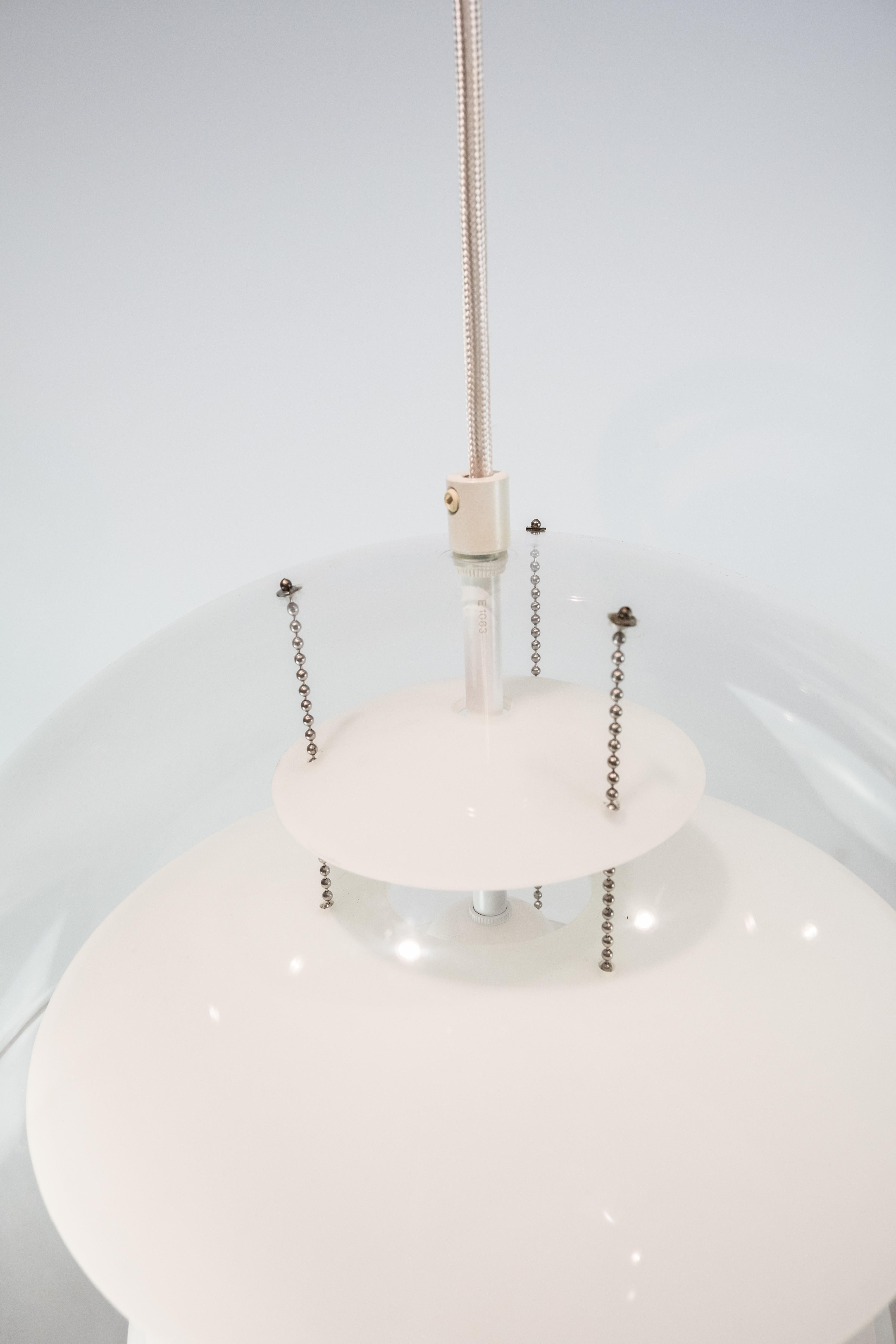 Globe with Opaline Glass Designed by Verner Panton in 1969 In Good Condition In Lejre, DK