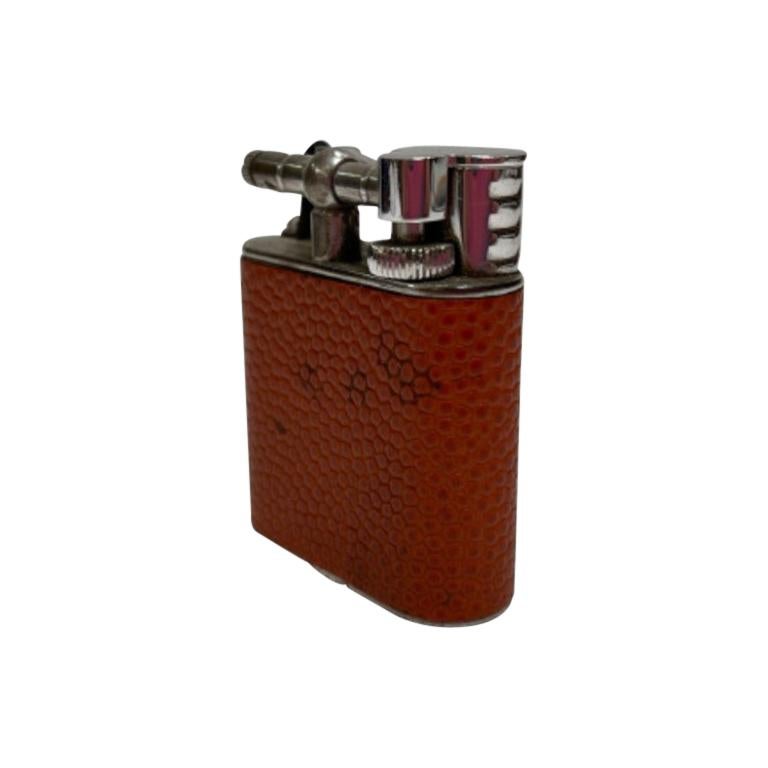 Globetrotter Leather Wrapped Sports Lift Arm Lighter by Dunhill
