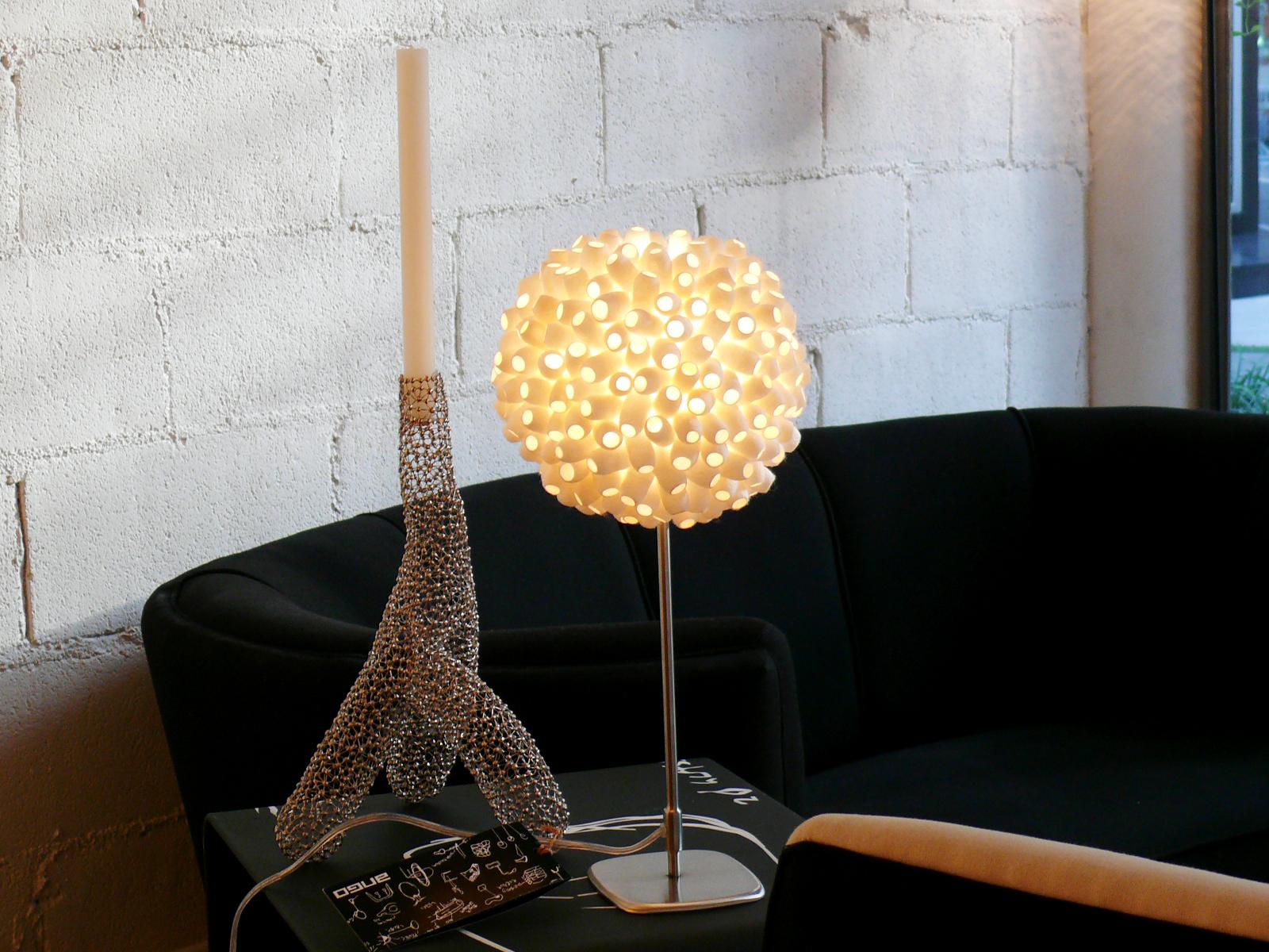 Globette-EV by Ango, Handcrafted Silk Cocoon Table Lamp In New Condition For Sale In Bangkok, TH