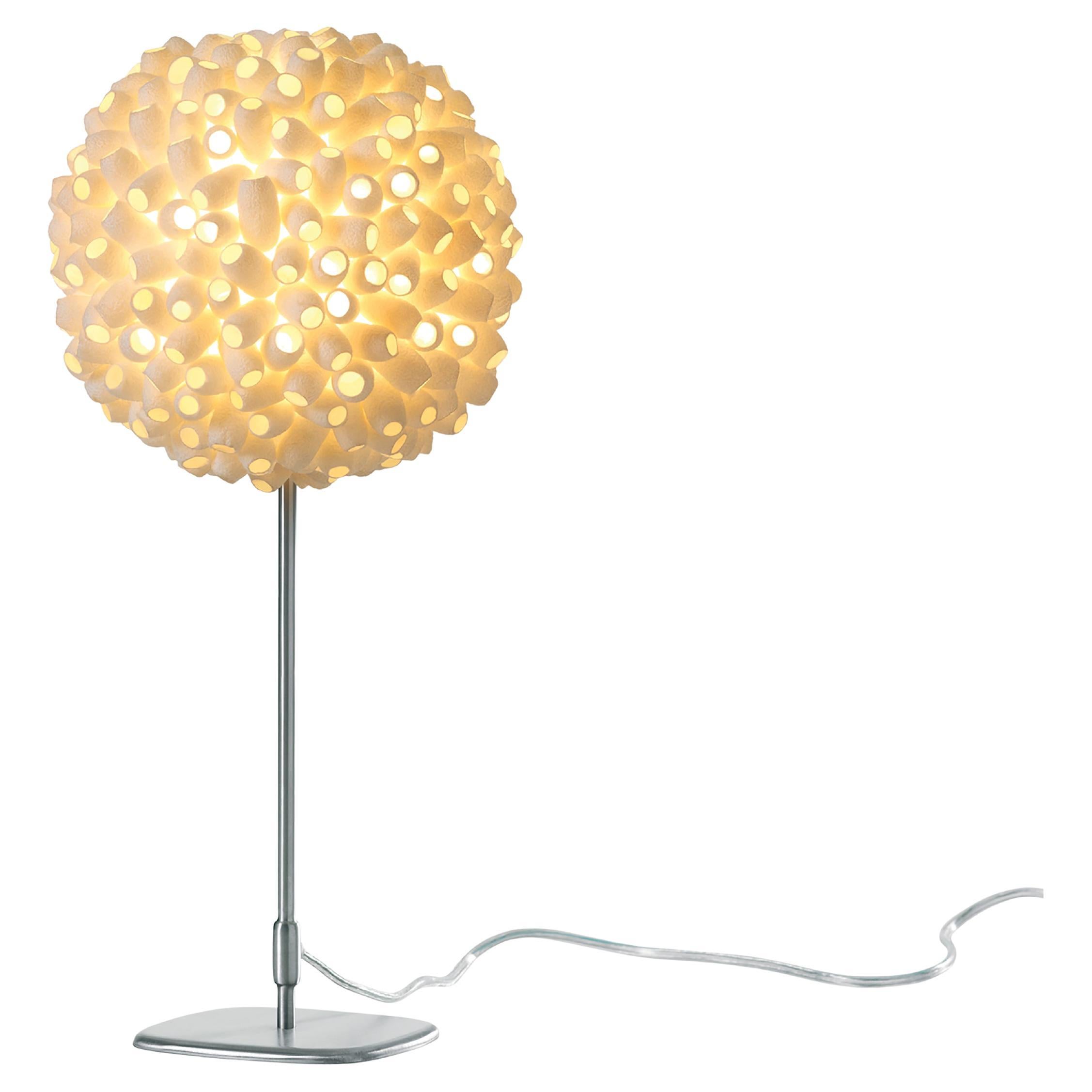 Globette-EV by Ango, Handcrafted Silk Cocoon Table Lamp For Sale