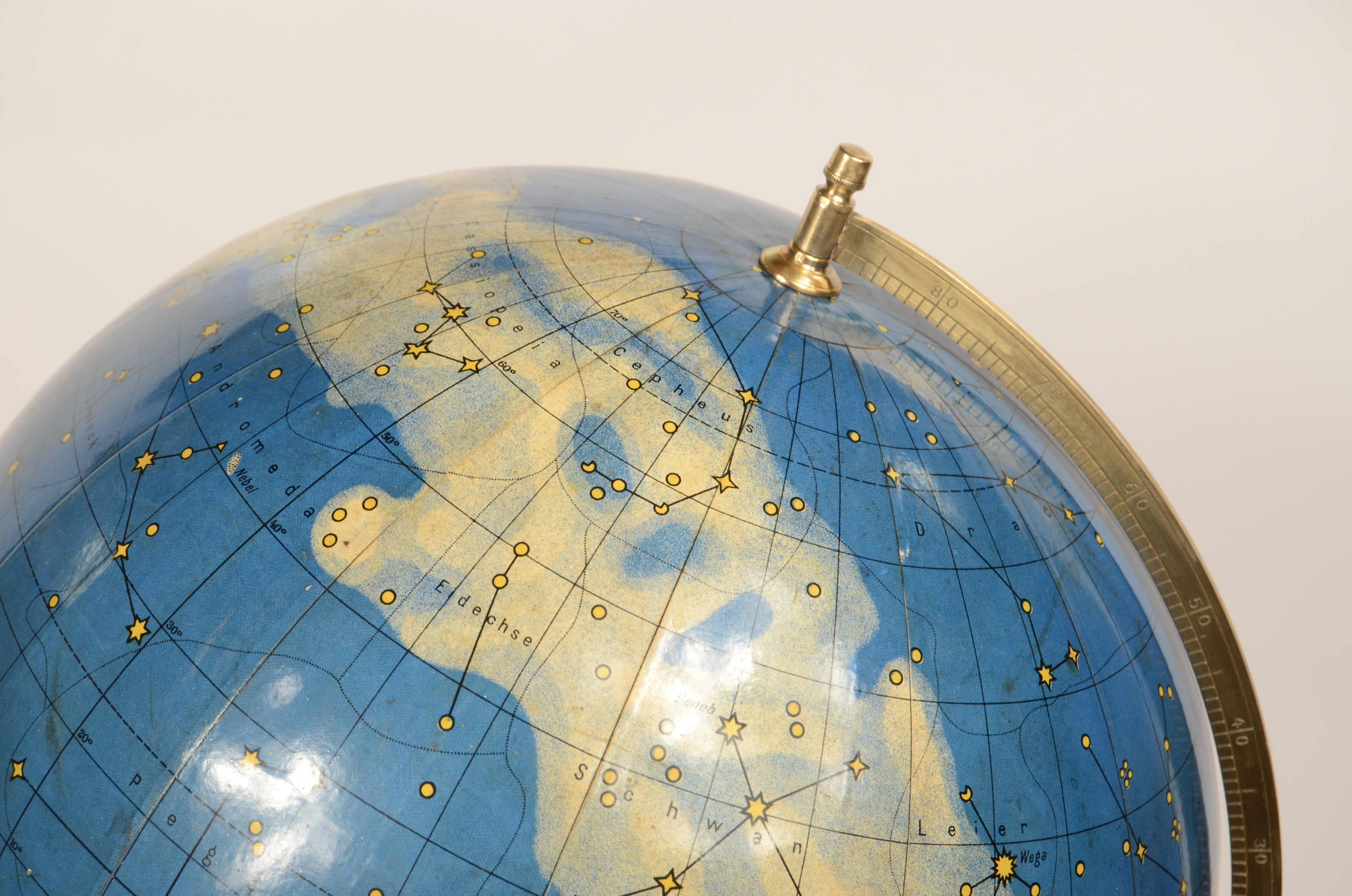 Globo celeste Columbus–Himmelglobus Kartograph C. Luther degli anni trenta im Angebot 6