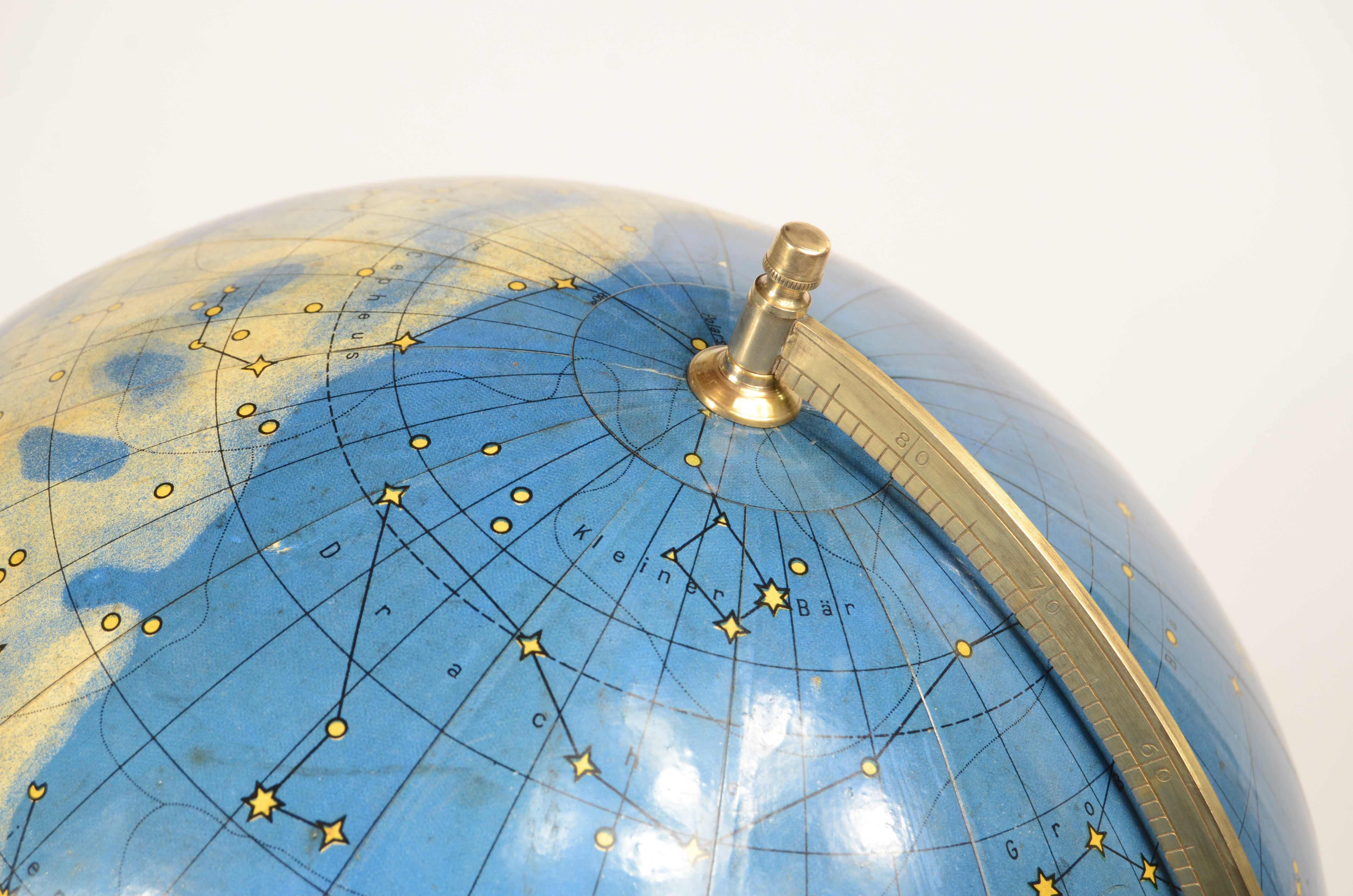Globo celeste Columbus–Himmelglobus Kartograph C. Luther degli anni trenta im Angebot 7