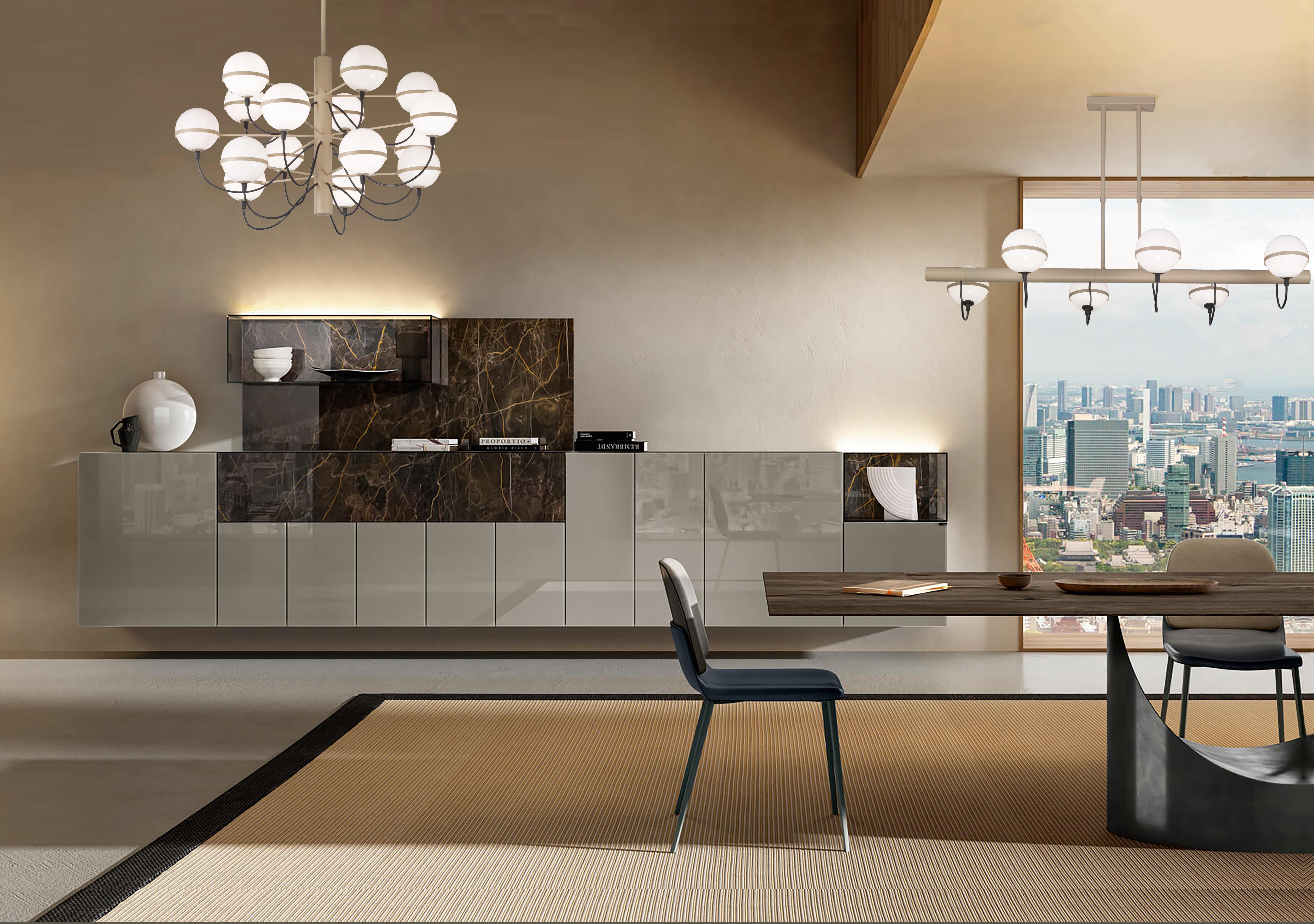 Italian Globo Chandelier by Fabio Ltd For Sale