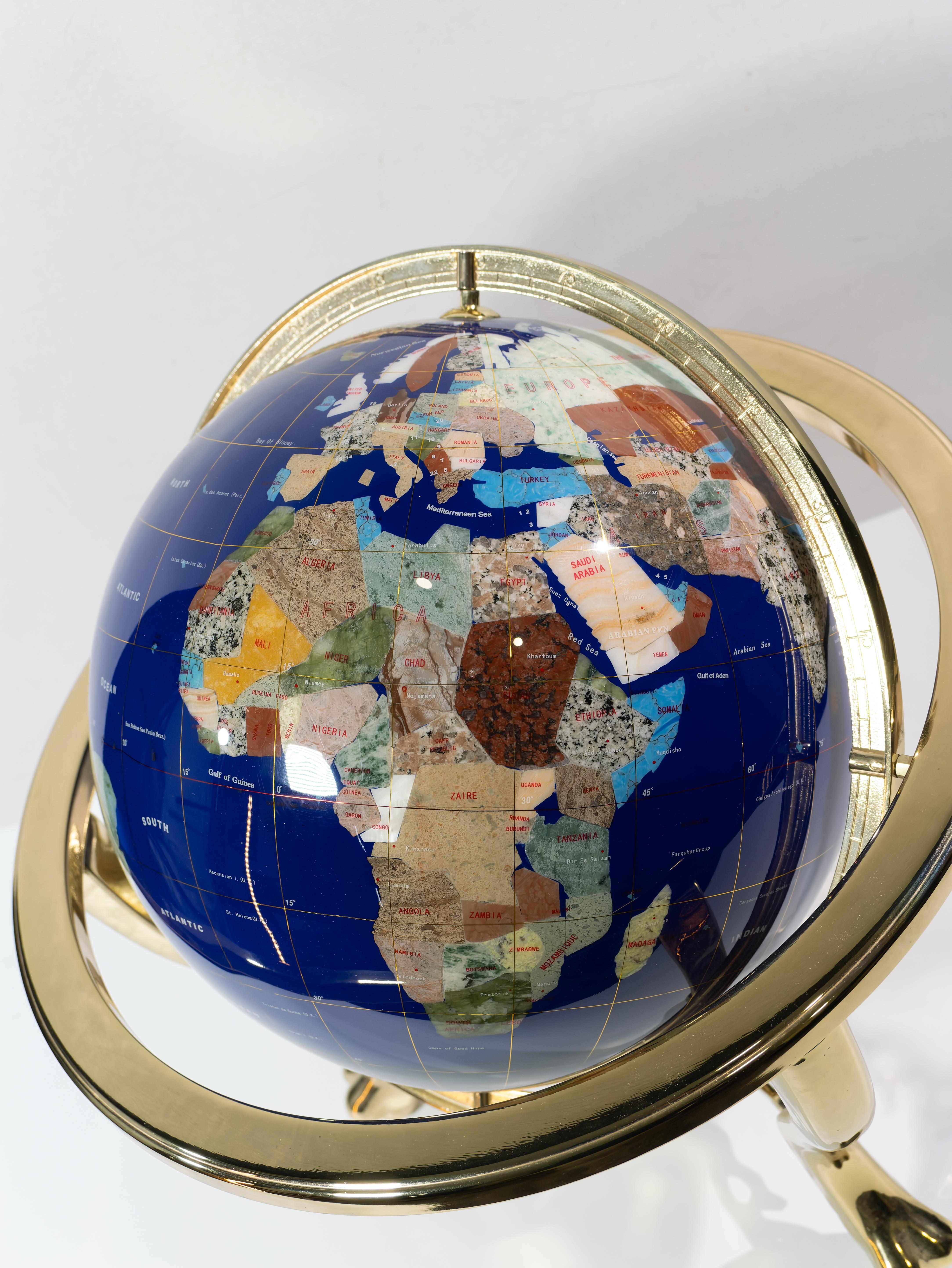 Laiton Globe terrestre attribué à Maitland en vente