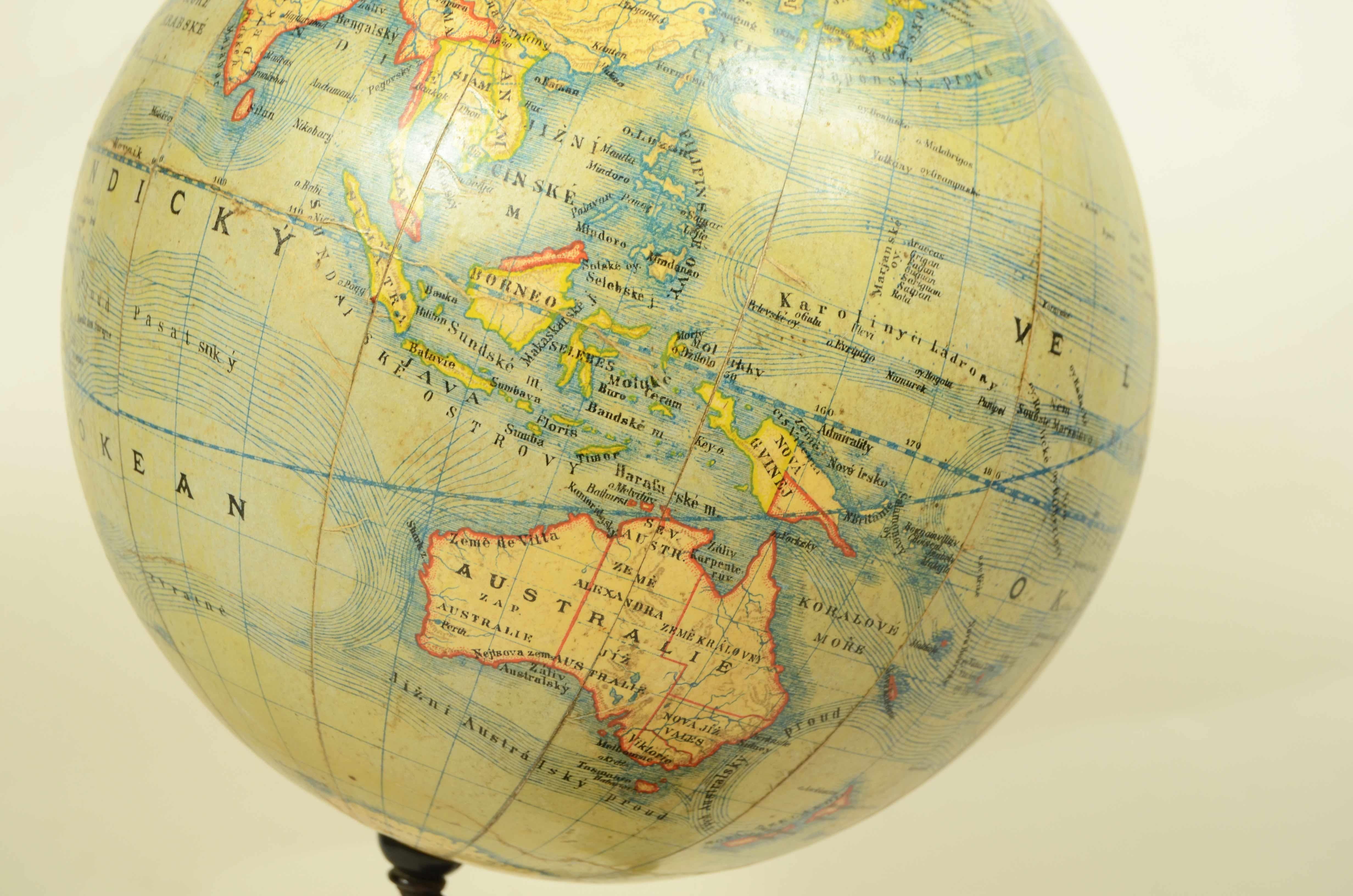 Globo del geografo cartografo dell’ Impero Austro-Ungarico Jan Felkl  del 1870 in vendita 6