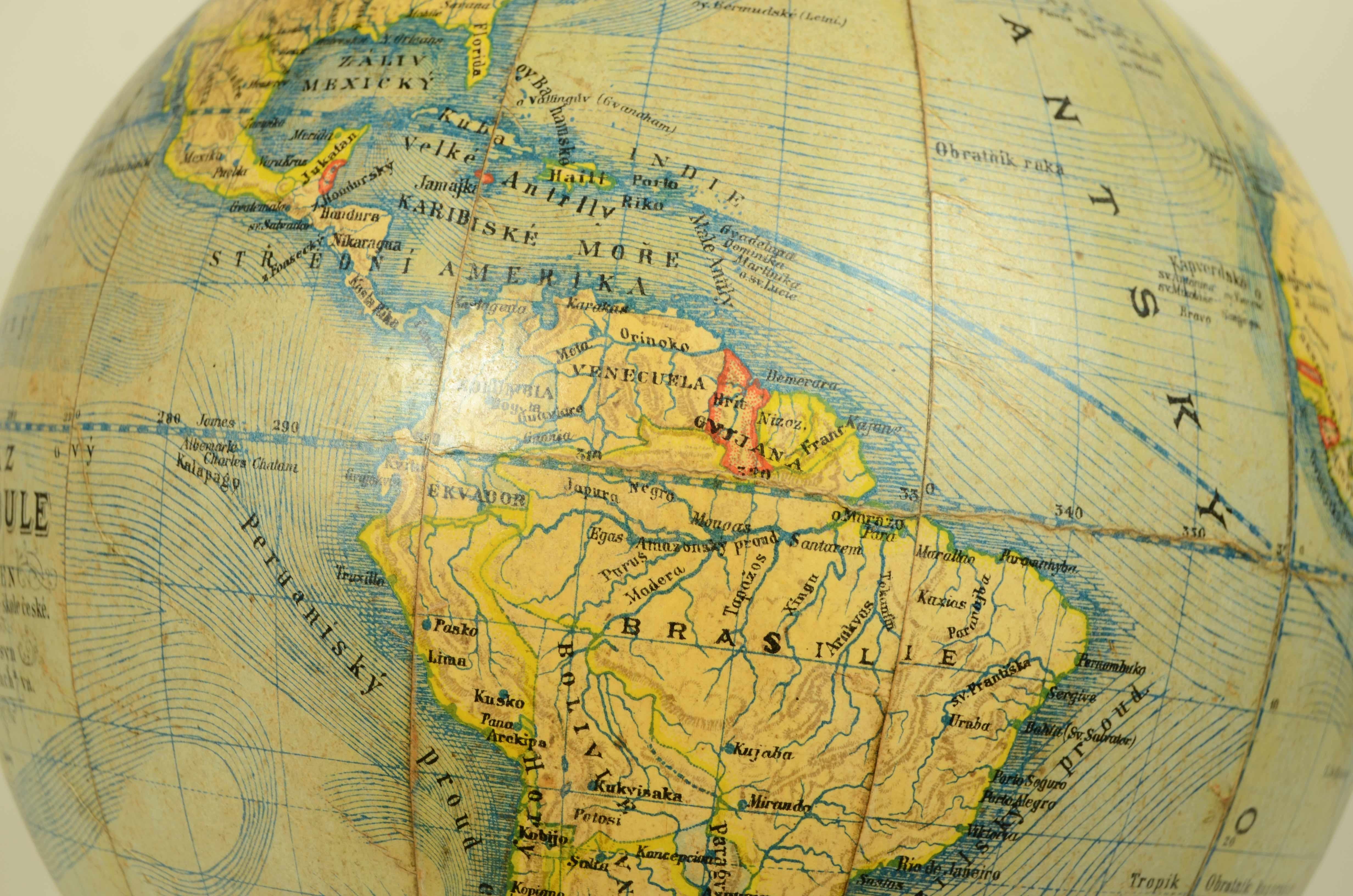 Globo del geografo cartografo dell’ Impero Austro-Ungarico Jan Felkl  del 1870 in vendita 7