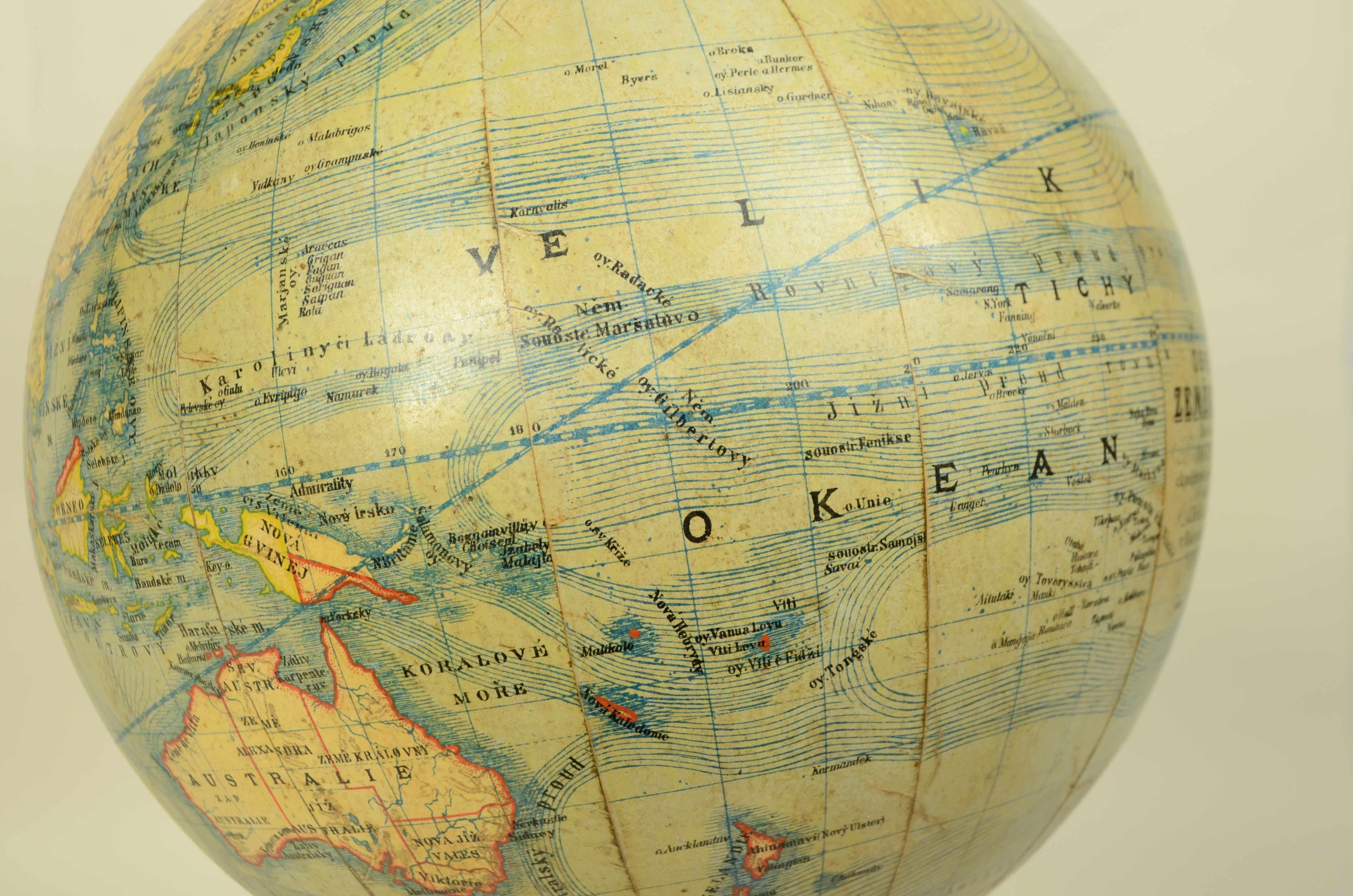Globo del geografo cartografo dell’ Impero Austro-Ungarico Jan Felkl  del 1870 in vendita 14