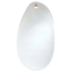 Globo Lago Contemporary Wall Mirror with Solid Oak by Deknudt Mirrors