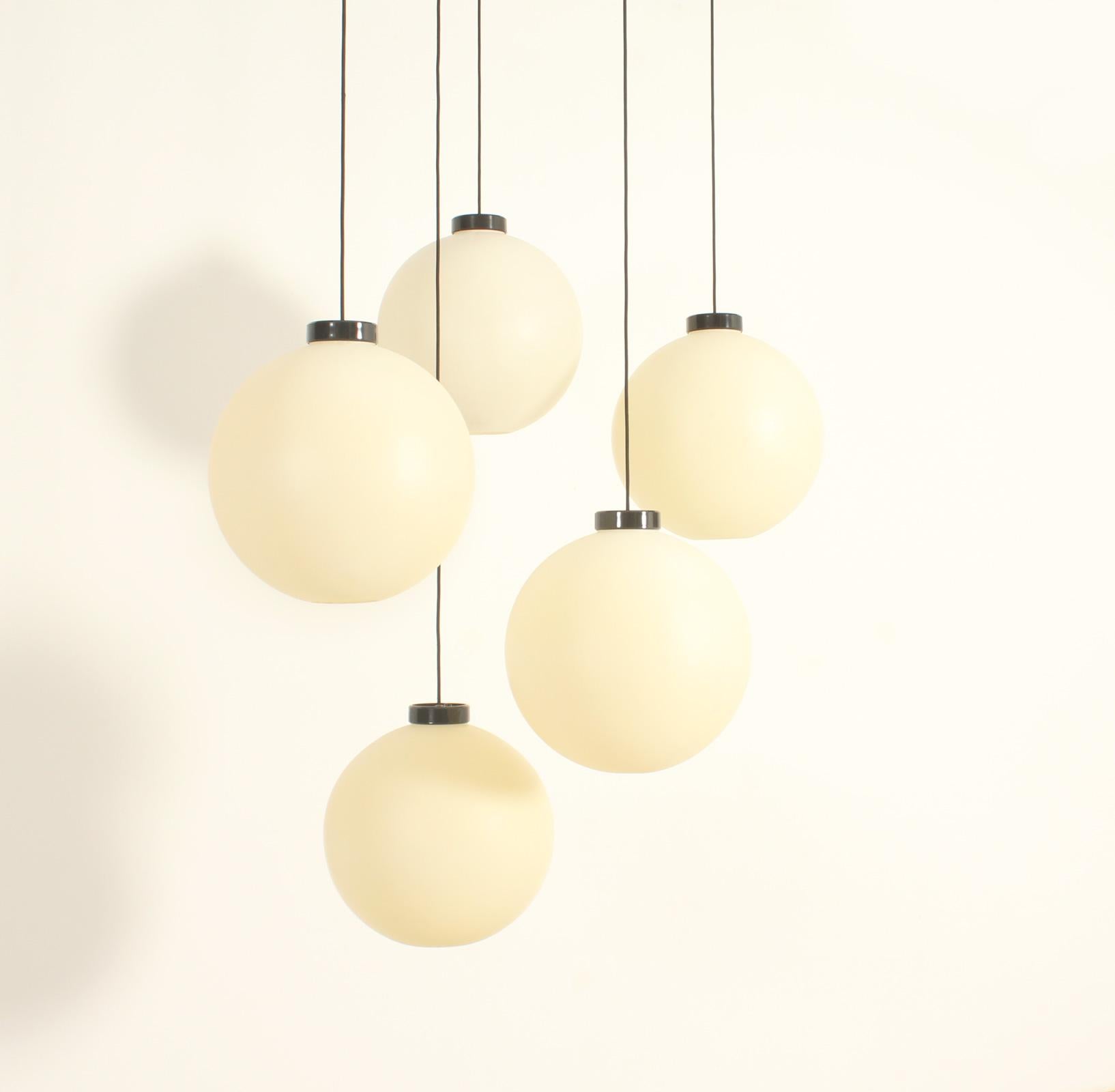 Mid-Century Modern Globo Pendant Lamp by Miguel Milá for Polinax, Spain, 1965 For Sale